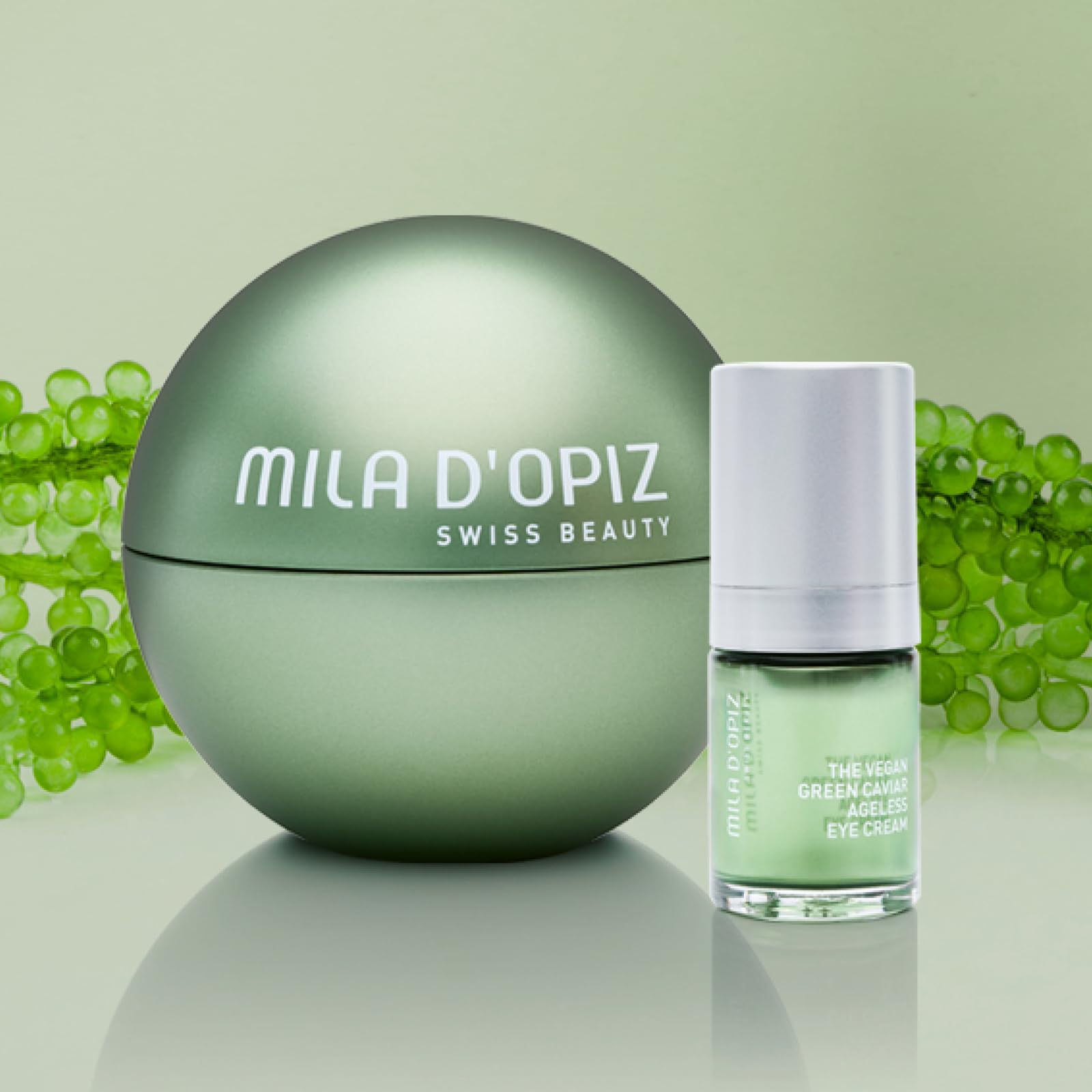 Mila d'Opiz Vegan Green Caviar Day Cream - Hydrating Face Moisturizer with Aloe Vera & Collagen Boost for Dry Skin - 1.69 oz | Daily Anti-Aging Skincare for Women & Men, Perfect for Daytime Use & Under Makeup