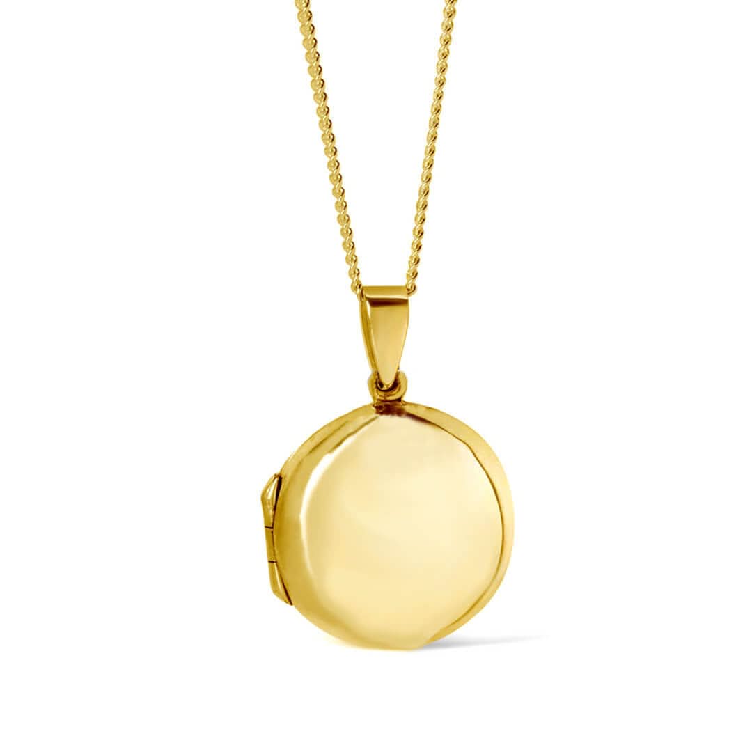 Men's Gold Round Locket Necklace - Vintage Photo Pendant for Gifts, Anniversaries & Special Occasions | Perfect for Valentine's Day, Weddings & Keepsakes
