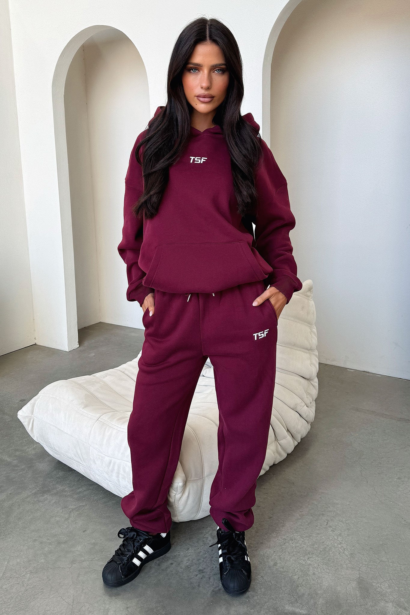 Kaztek Comfortable Sweatpants for Men & Women - Soft Maroon Joggers for Lounge, Gym & Casual Wear
