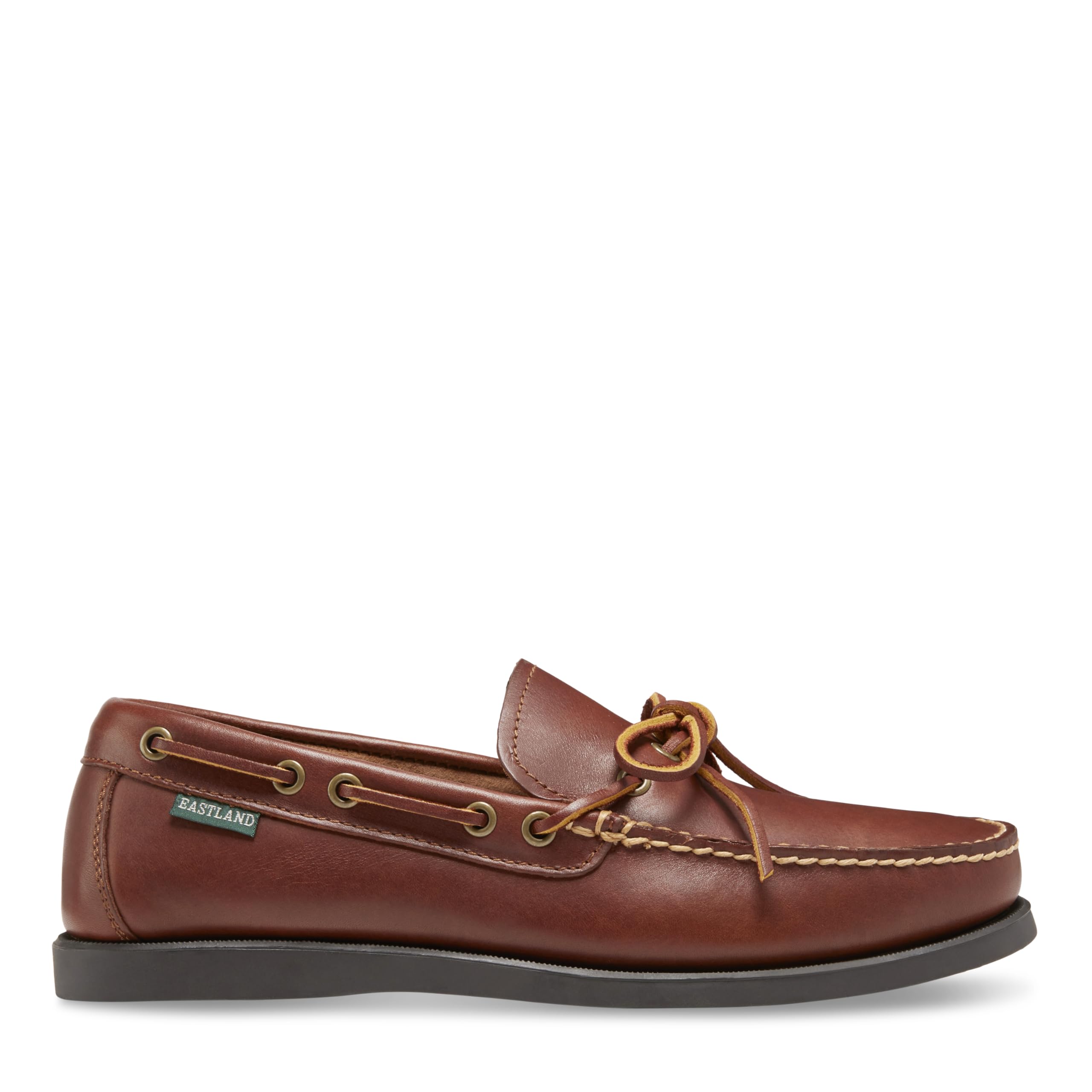 Eastland Men's Yarmouth Leather Boat Shoes - Comfortable & Stylish Slip-On Loafers for Casual Wear, Sailing, and Outdoor Activities