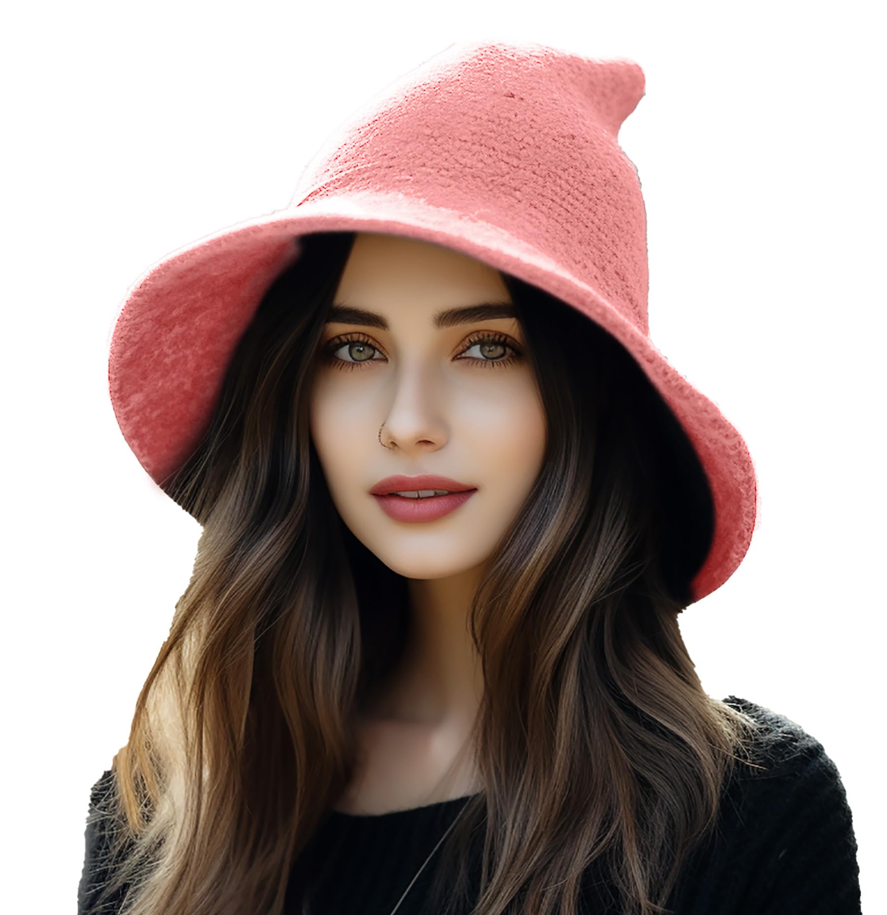 Witch Hat for Women - Wool Knitted Halloween Costume Accessory | Party, Masquerade & Cosplay | Perfect for Halloween Parties, Themed Events & Witch Costume Outfits