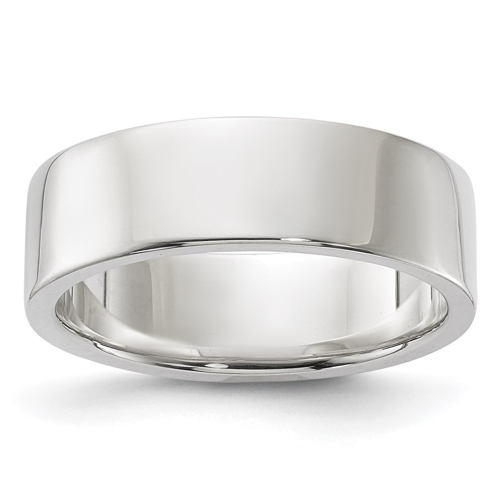 Diamond2Deal 925 Sterling Silver 6mm Flat Polished Wedding Band Ring for Men & Women - Perfect for Engagement, Anniversary, and Everyday Wear