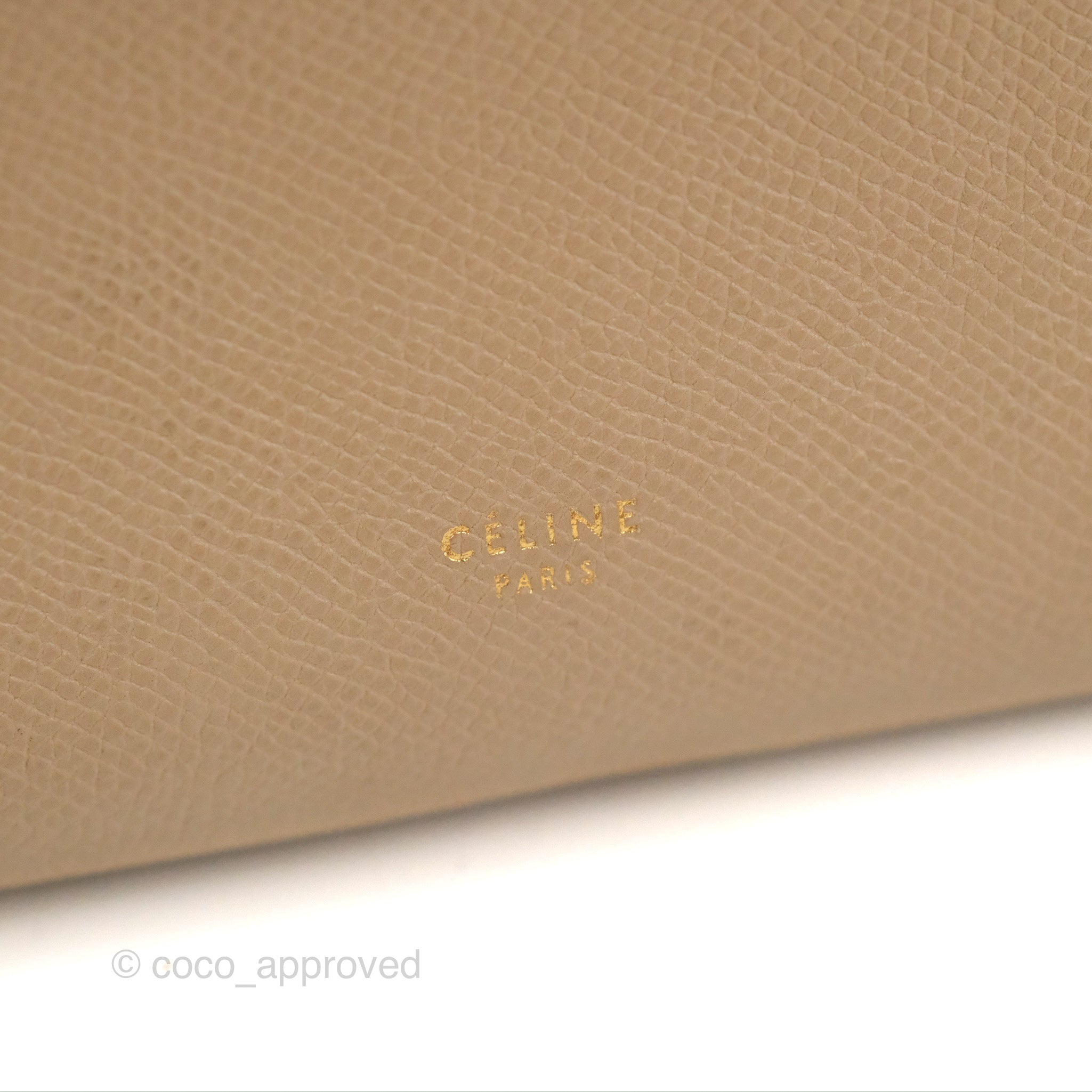 Celine Mini Belt Bag in Light Taupe - Genuine Grained Calfskin with Gold Hardware | Perfect for Everyday Use, Work & Travel