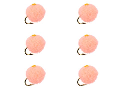 Salmon Egg with Orange Spot - Size 12 - 6 Pack