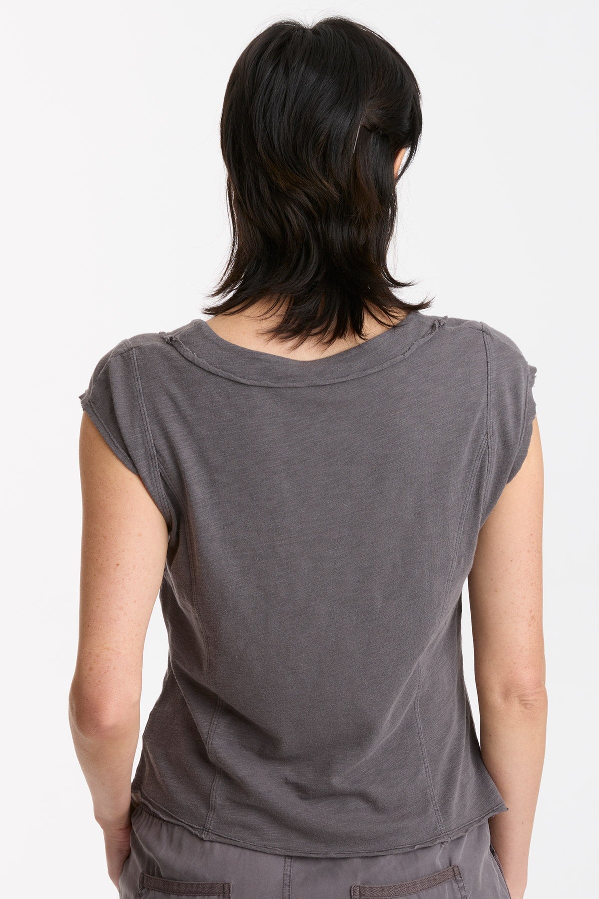 Neela V-Neck Graphite Point Women's T-Shirt - Soft & Comfortable Casual Top for Everyday Wear | Perfect for Work, Outings & Relaxing