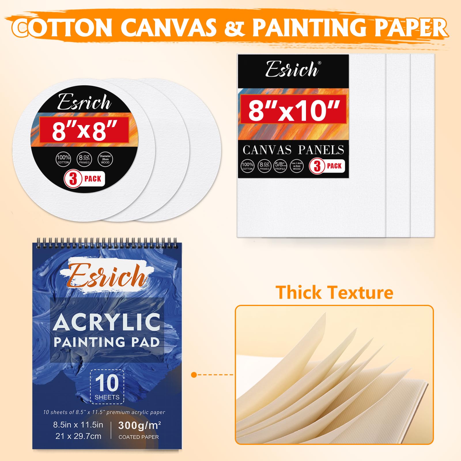 57 PCS Professional Acrylic Paint Set with Brushes, Easel, Canvases, Painting Pads, Palette & Accessories - Perfect for Beginners & Artists - Ideal for Canvas Painting, DIY Art Projects & Home Decor