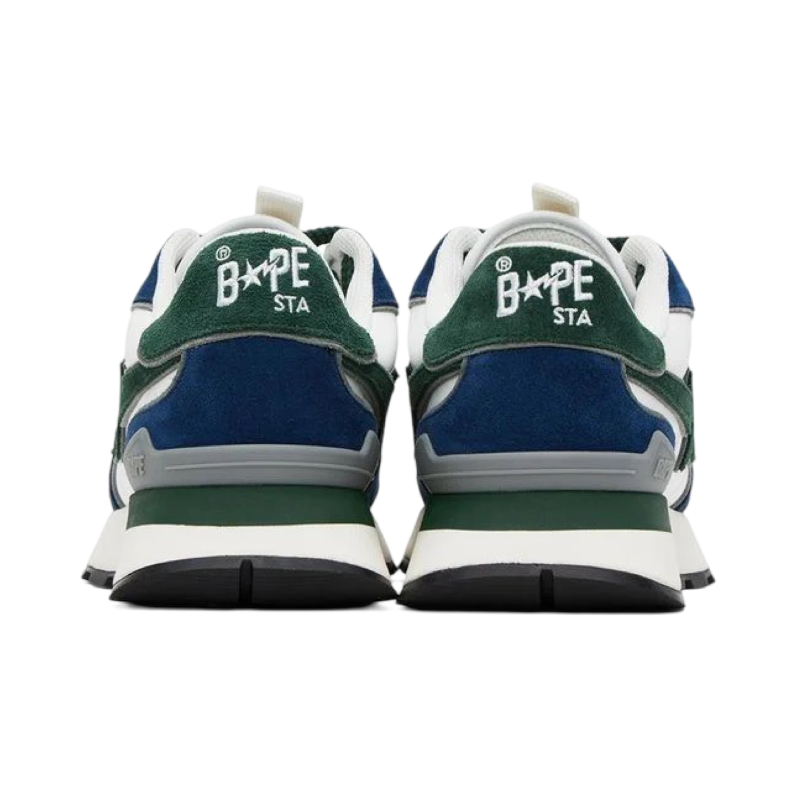 Bape Roadsta Sneakers - White, Green & Navy Colorway | Stylish Streetwear Shoes for Men & Women | Perfect for Casual Wear, Urban Fashion & Sneaker Collectors