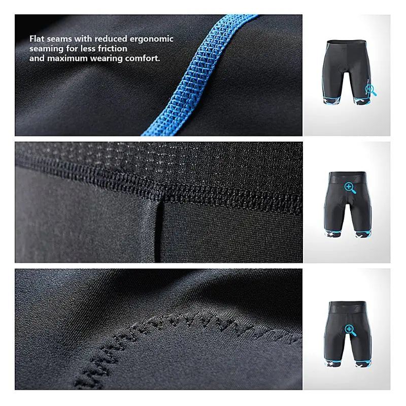 Men's Triathlon Cycling Shorts - Quick Dry, Comfortable & Breathable for Swim, Bike, Run - Perfect for Triathlons, Training & Outdoor Sports