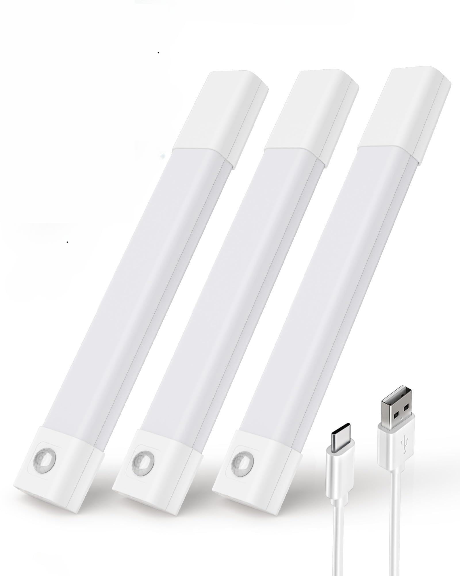 EZVALO 30 LED Rechargeable Closet Lights - Wireless Under Cabinet Lighting with Dimmer & Motion Sensor for Kitchen, Bedroom, Wardrobe