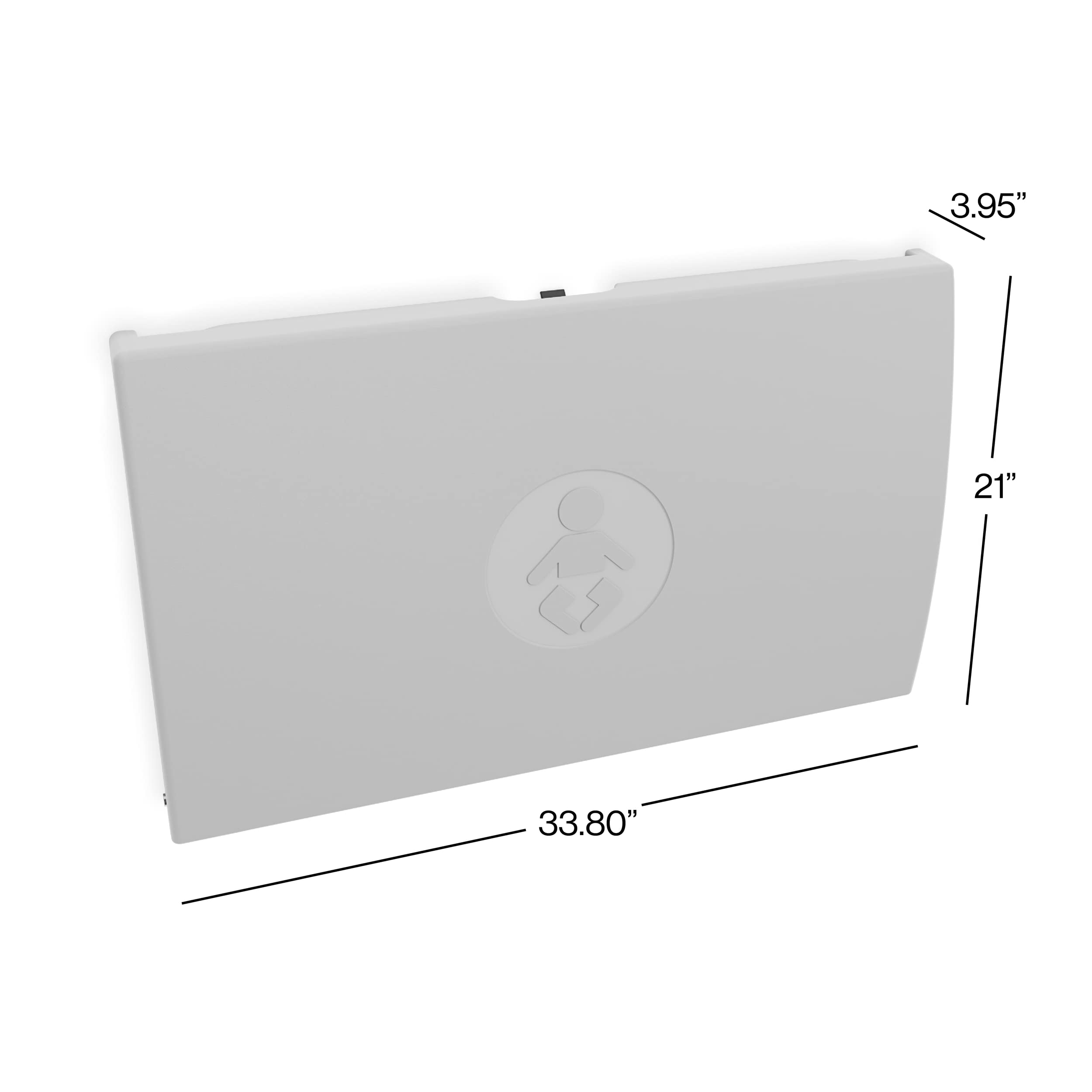Foundations 300-EHLD-01 Heavy Duty Stainless Steel Wall Mounted Baby Changing Station with Liner Dispenser - Made in USA, Gray | Ideal for Daycares, Restrooms & Public Spaces