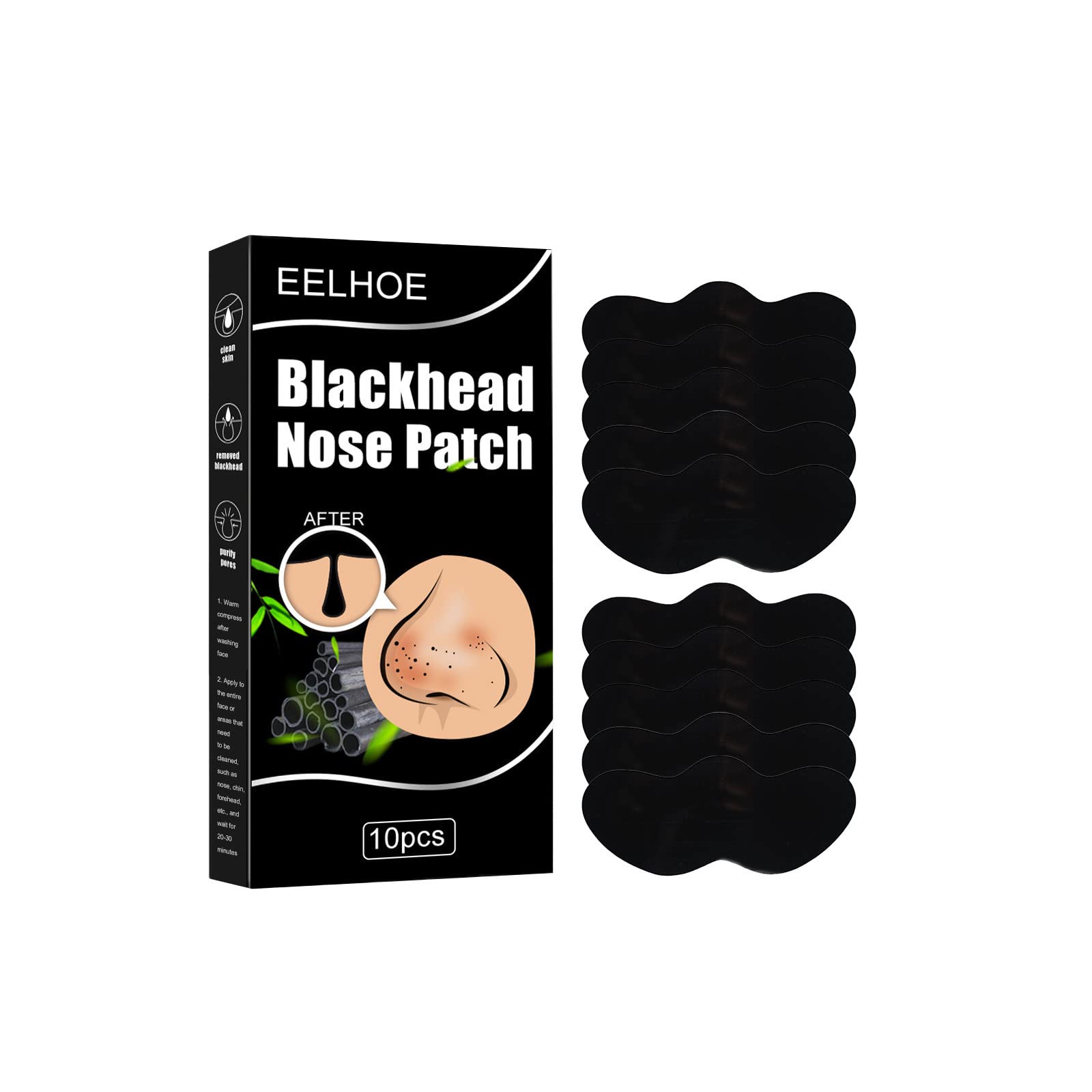 50PC Hydrocolloid Blackhead Removal Patches for Oily Skin - Deep Cleansing Nose Strips for Acne, Pimples & Oil Pores | Instant Blackhead Removal & Pore Cleanser | Perfect for Daily Skincare & Travel Essentials