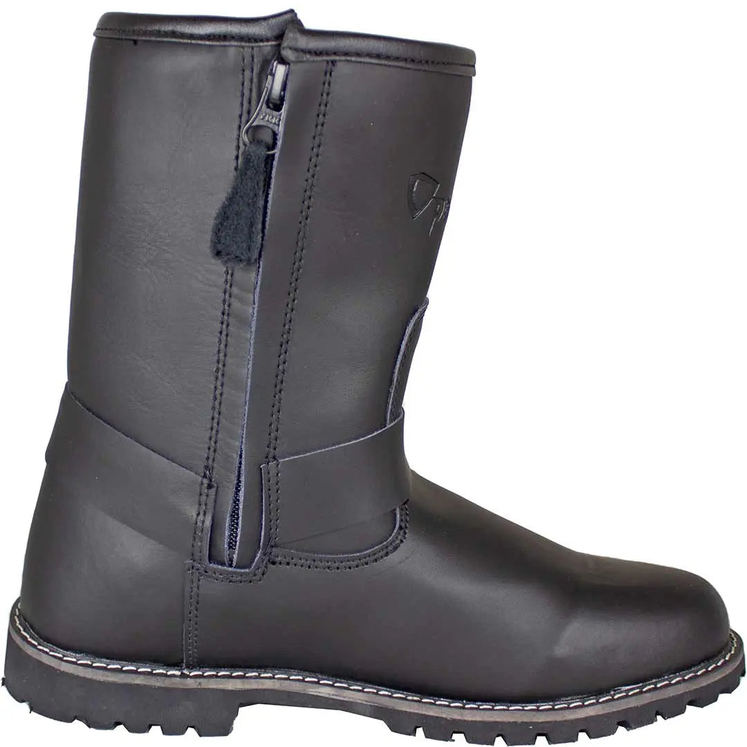 Open Road Men's Harness Motorcycle Boots - Durable Leather Biker Boots for Riding & Cruising - Perfect for Motorcycle Enthusiasts & Road Trips