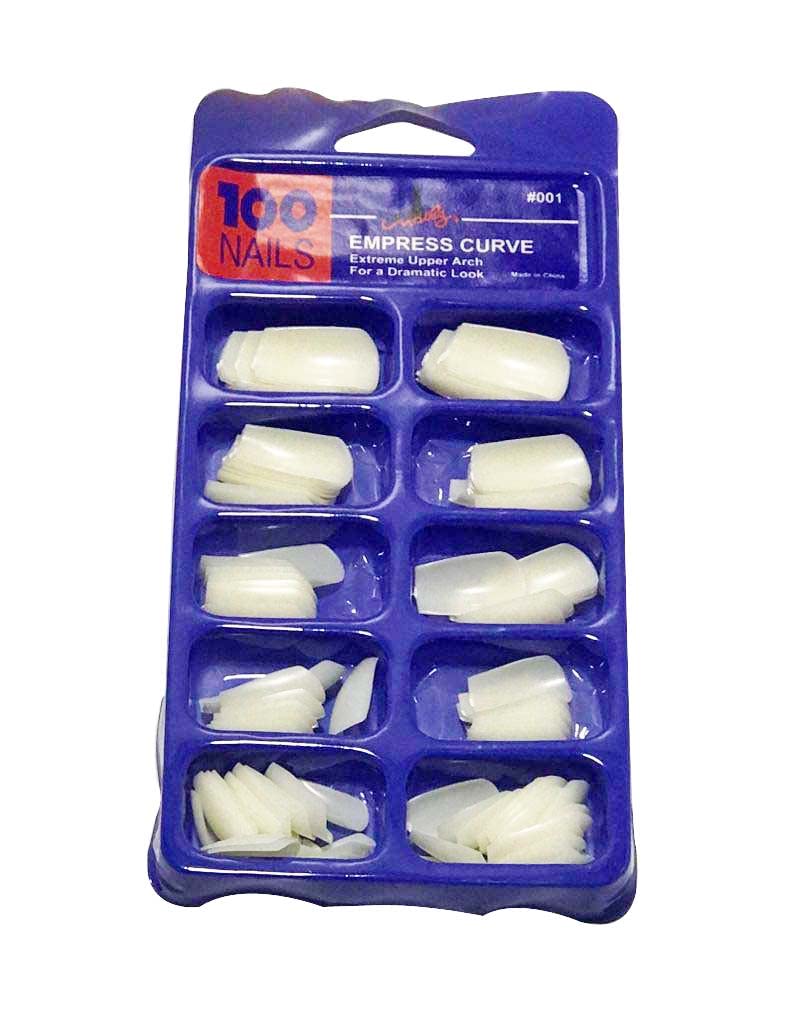 Empress Curve Extreme Upper Arch Artificial Nails - 100 Pcs for Salon & DIY Manicure - Perfect for Acrylic, Gel & Press-On Nails - Professional Quality for Stunning Nail Art & Beauty Enhancement