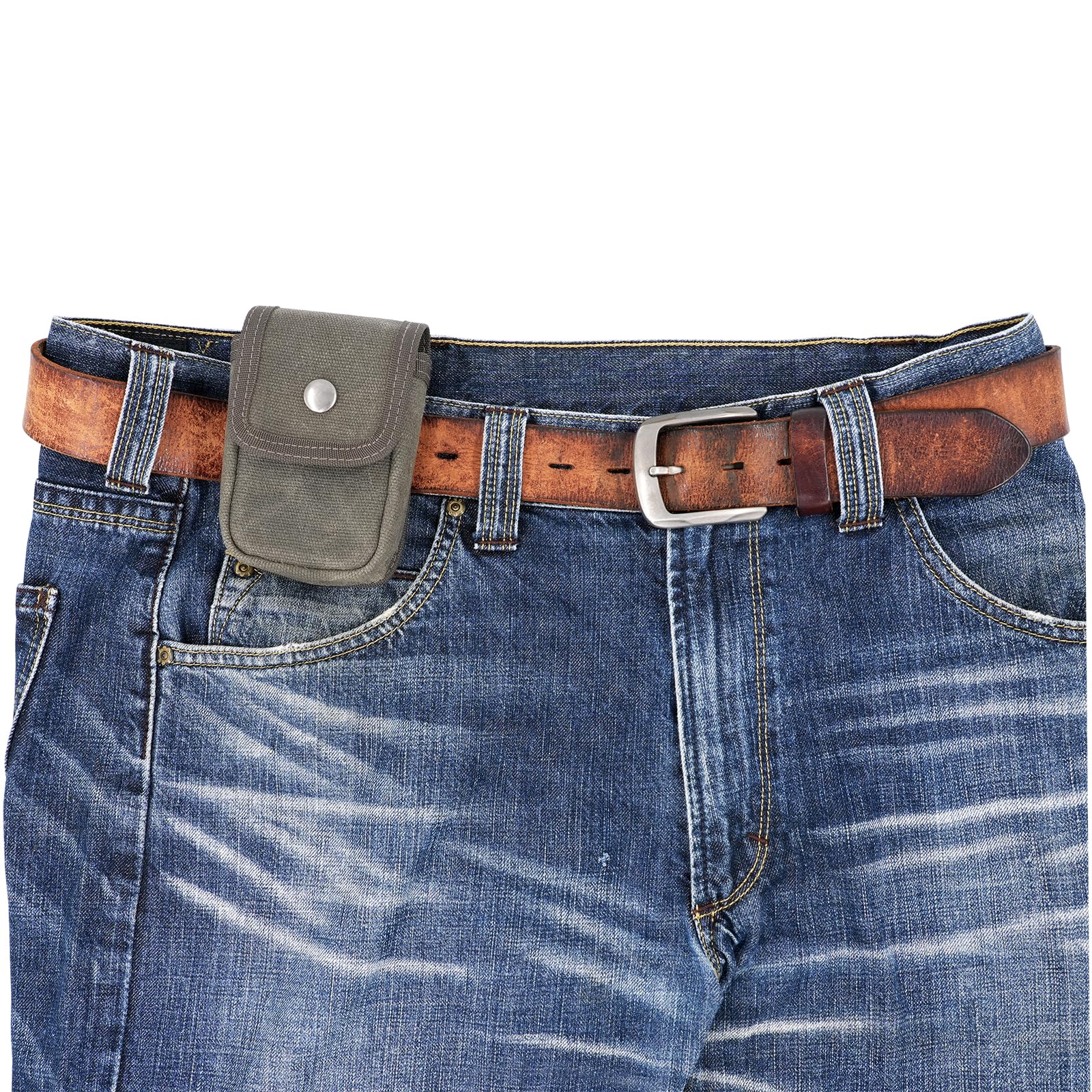 Diodrio EDC Belt Pouch for Men & Women - Compact Waist Pack with Belt Loop for Hiking, Fishing, Camping - Waxed Canvas Small Holster Pouch with Snap Closure - Perfect for Outdoor Adventures, Travel & Everyday Carry