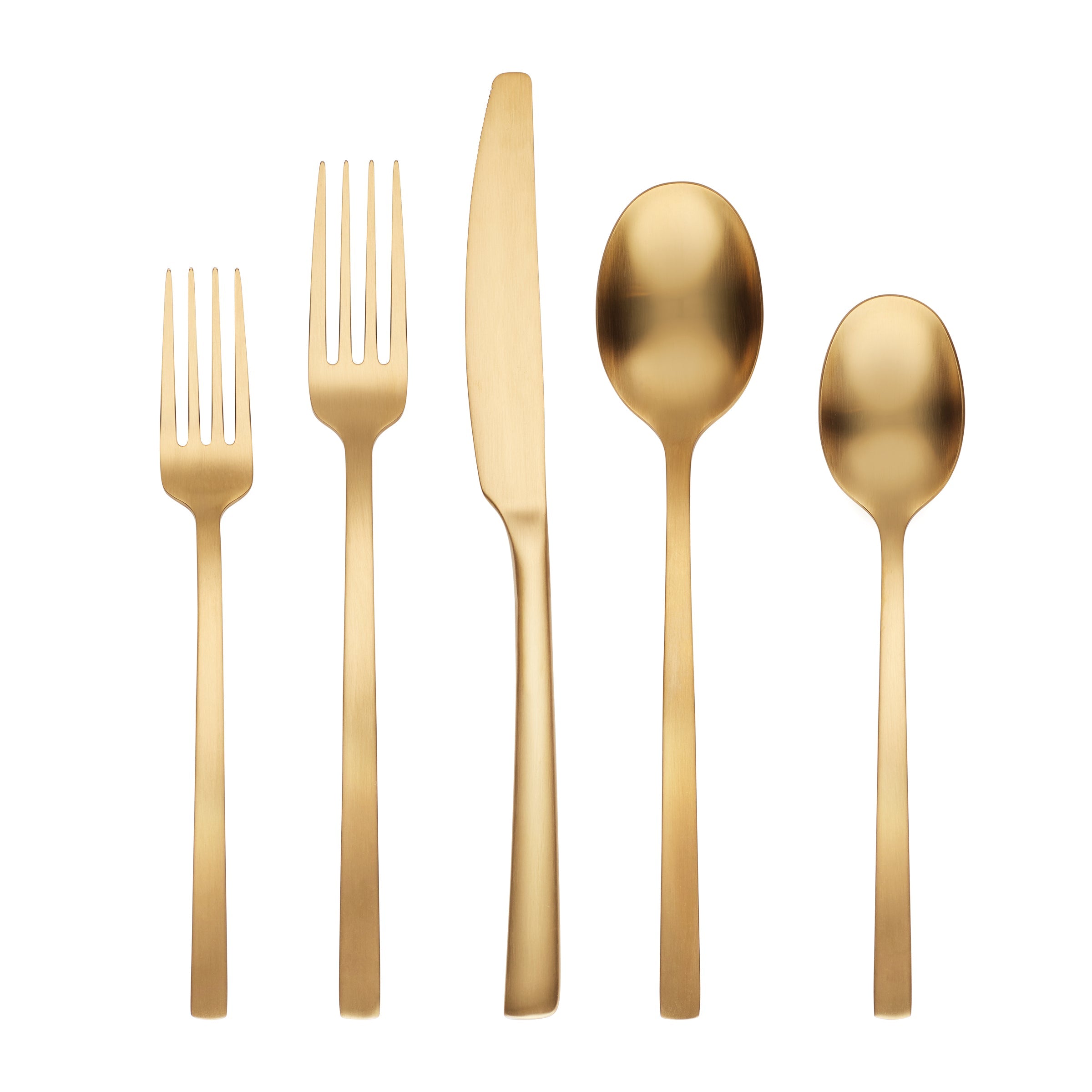 Beacon Gold Satin 20-Piece Flatware Set - Elegant Stainless Steel Cutlery for Dinner Parties, Weddings & Formal Dining