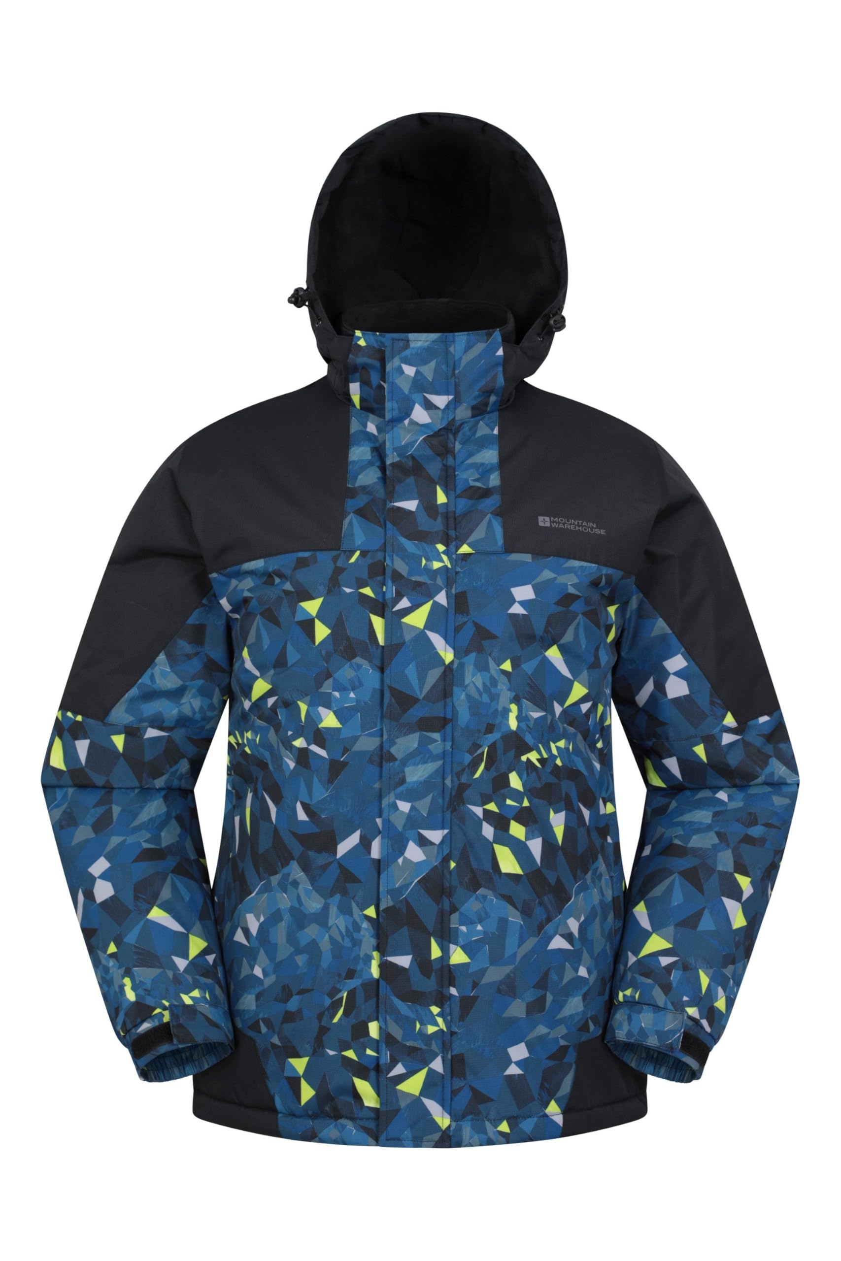 Mountain Warehouse Shadow Men's Printed Ski Jacket - Fleece Lined Winter Snow Coat for Skiing, Snowboarding & Outdoor Activities | Waterproof & Windproof Jacket for Cold Weather