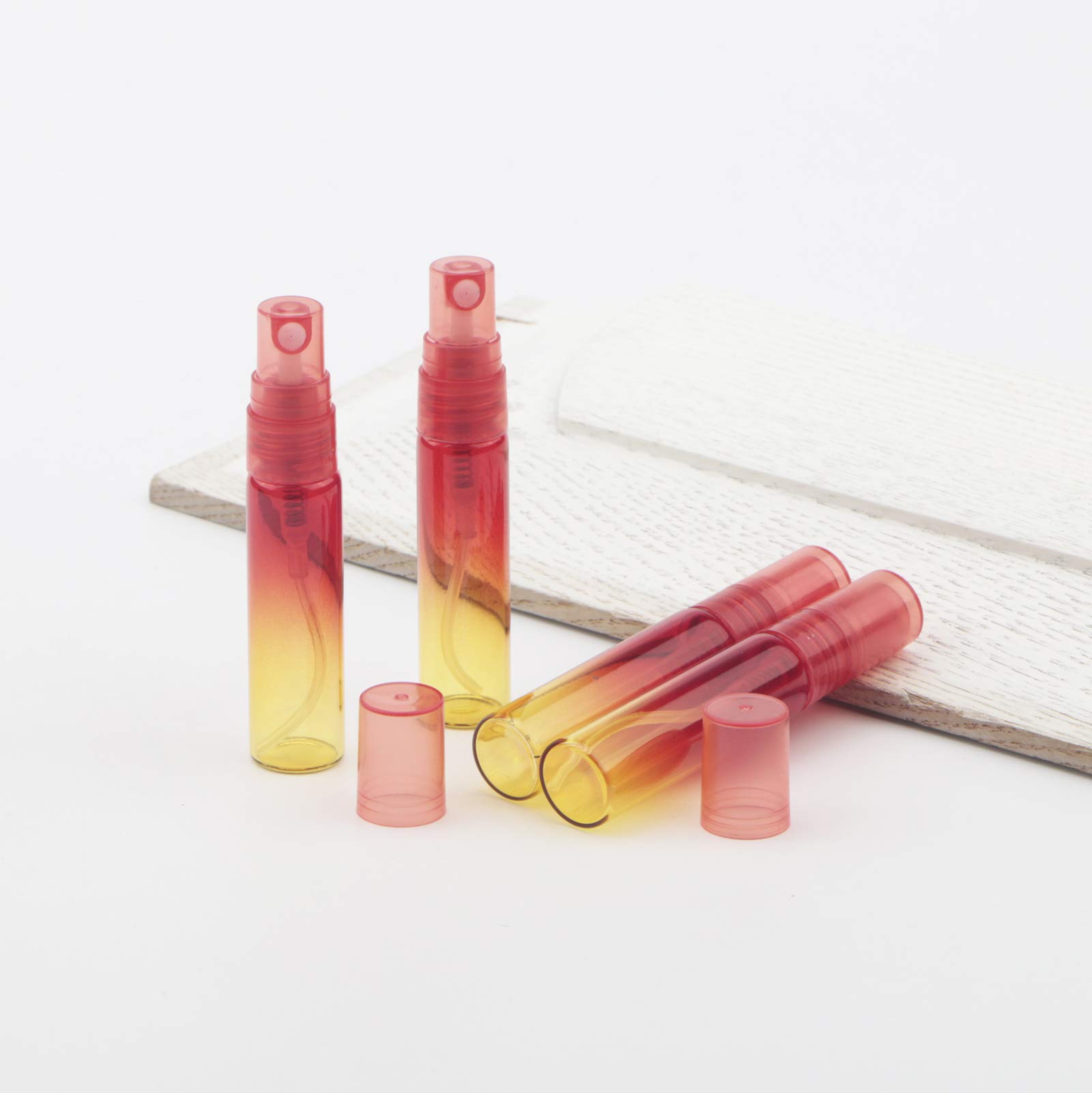 Kesell 20 Pack 5ml Rainbow Color Glass Refillable Fine Mist Spray Bottles for Perfume, Essential Oils & Liquids - Perfect for Travel, DIY Beauty & Aromatherapy