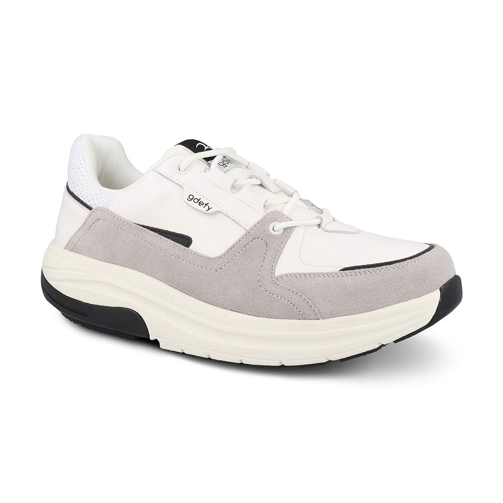 Gravity Defyer Men's G-Defy Pelekxon Leather Athletic Shoes - VersoShock Technology for Pain Relief & Comfort - Ideal for Walking, Running & Everyday Wear