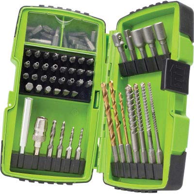 Greenlee DDKIT-1-68 68-Piece Drill Driver Bit Kit with Case - Premium Drill Bits Set for Wood, Metal & Masonry - Perfect for DIY Projects, Home Repairs & Professional Construction Work
