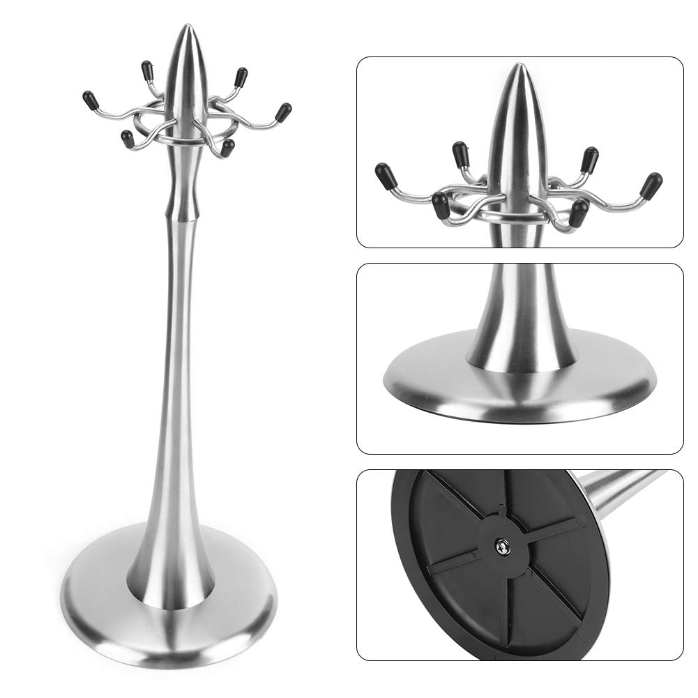 Restokki 360° Rotating Stainless Steel Kitchen Utensil Organizer - 17x17x45cm (6.7x6.7x17.7in) Silver Spice Rack for Countertop - Perfect for Storing Cooking Tools, Spices & Kitchen Accessories in Small Spaces