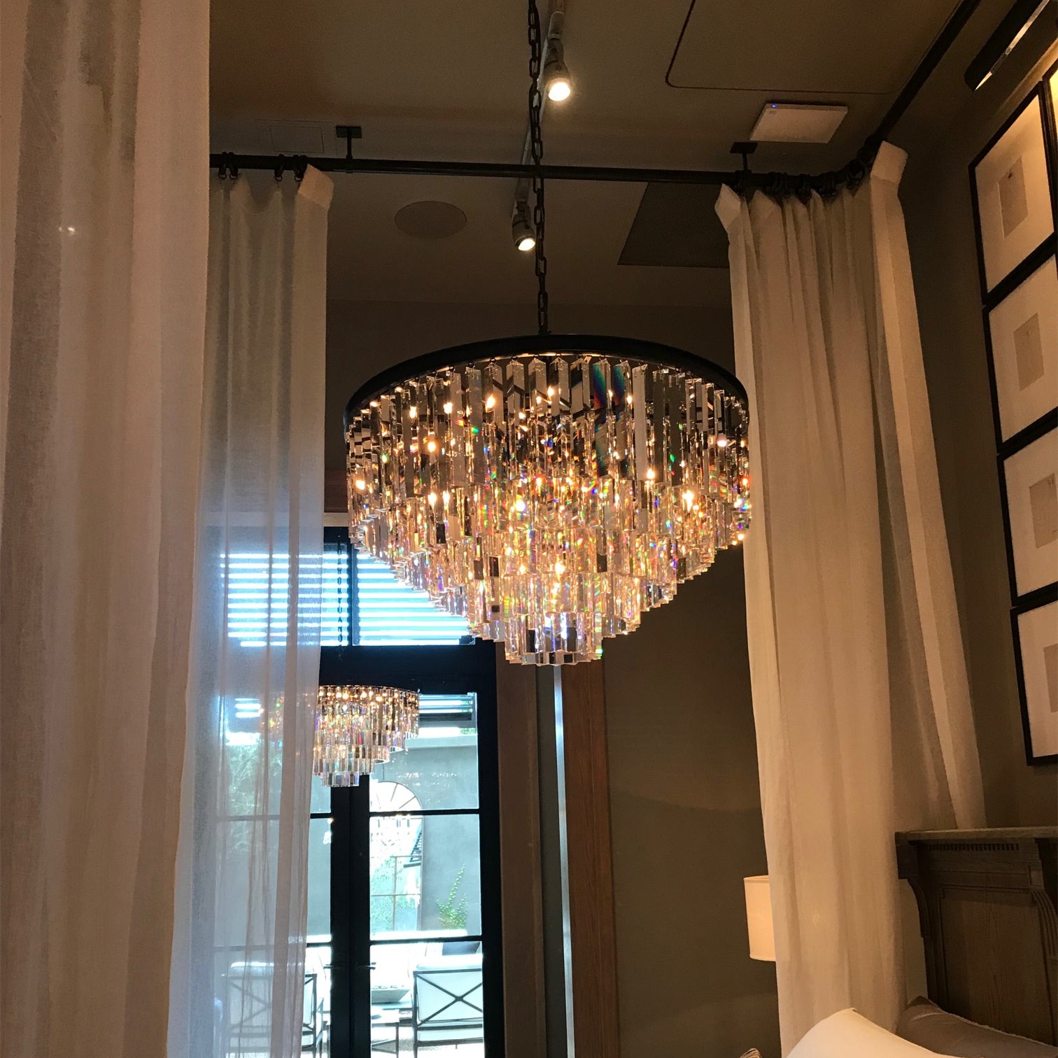 Odiana Series K9 Crystal Tiered Round Chandelier - 20/32/43 Inch Modern Ceiling Light Fixture for Living Room, Dining Room, Bedroom, Entryway | Elegant Home Decor Lighting for Weddings & Luxury Interiors
