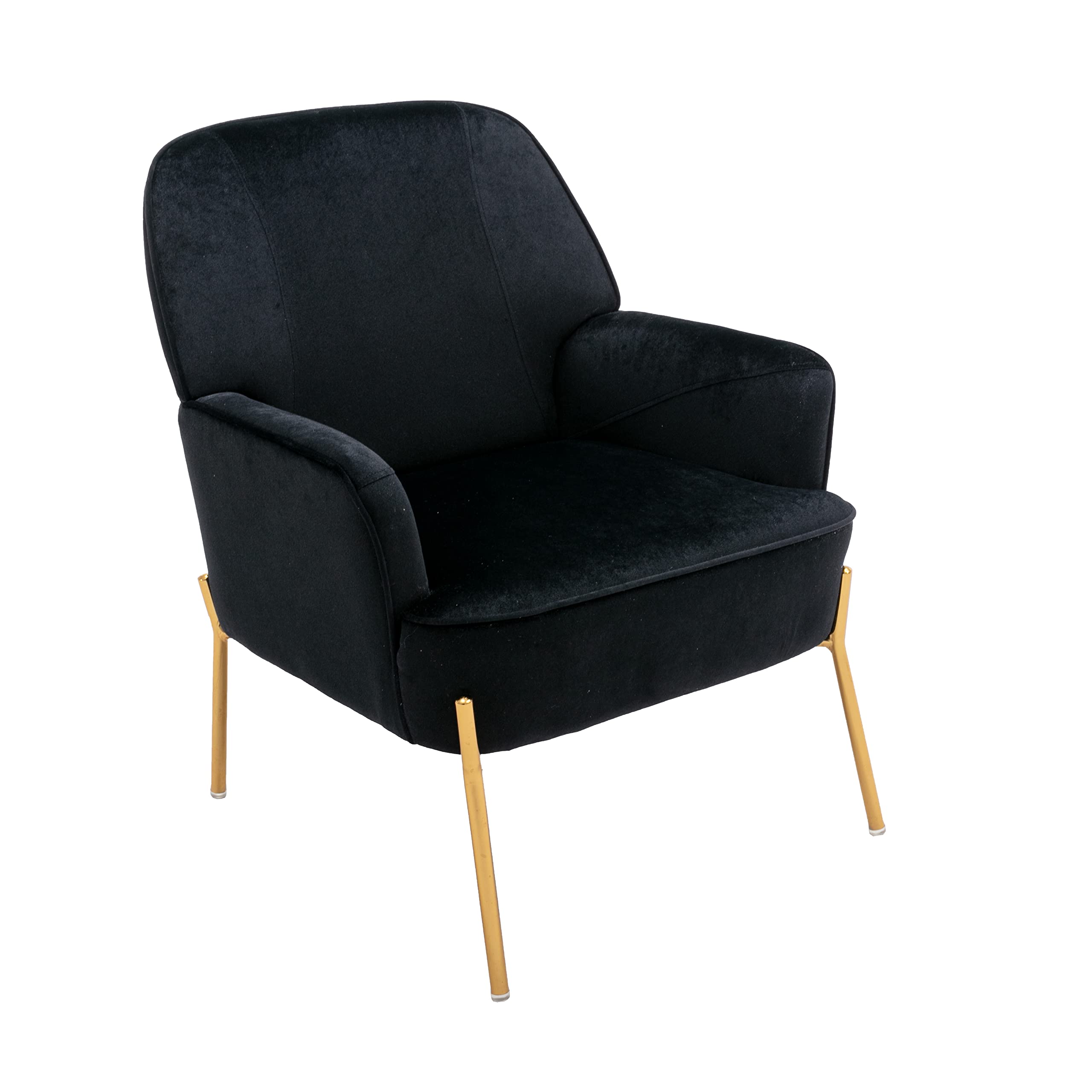 Modern Velvet Home Office Chair - Adjustable Height Desk Chair for Work, Study, Makeup - Ergonomic Task Chair for Living Room, Bedroom & Vanity Area (Black) - Perfect for Remote Work, Gaming & Beauty Stations