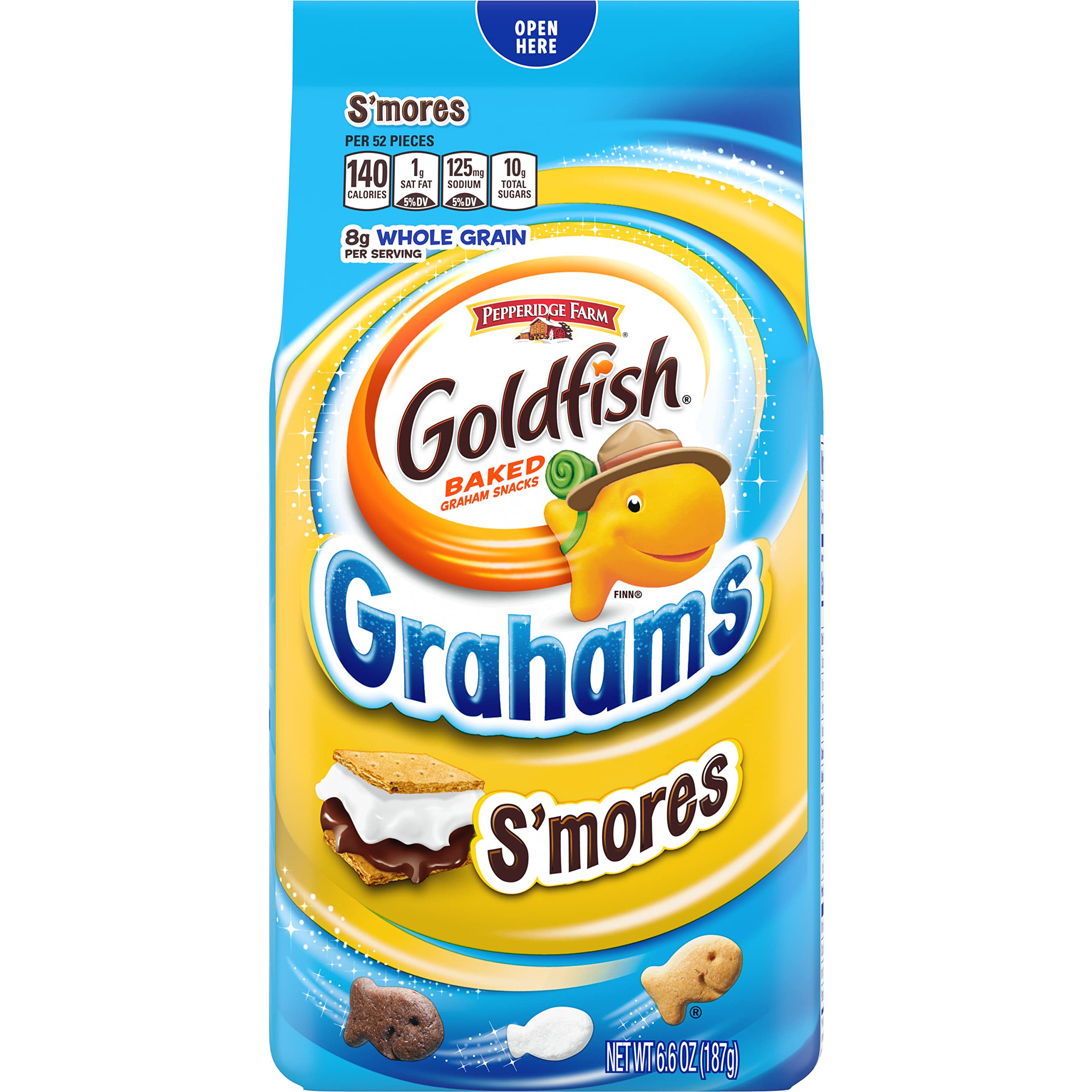 Goldfish Grahams S'mores Crackers - 6.6 oz Pack of 24 | Delicious Graham Snack Crackers for Kids Lunch, Camping & Party Treats