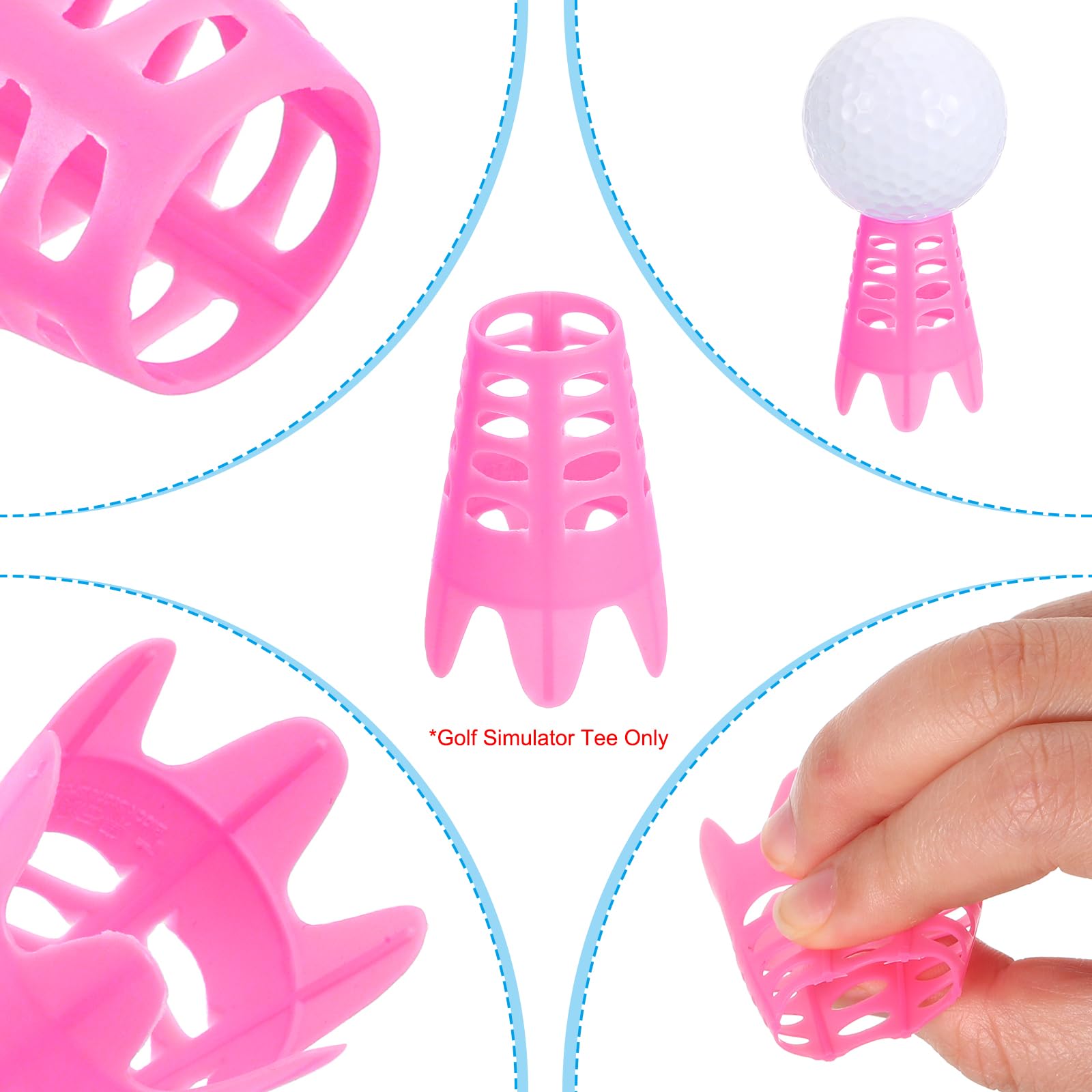 Premium Plastic Golf Tees for Golf Simulator & Driving Range – Durable Practice Training Tees for Outdoor Winter Turf – Perfect for Indoor/Outdoor Golf Practice, Backyard Training & Driving Range Sessions
