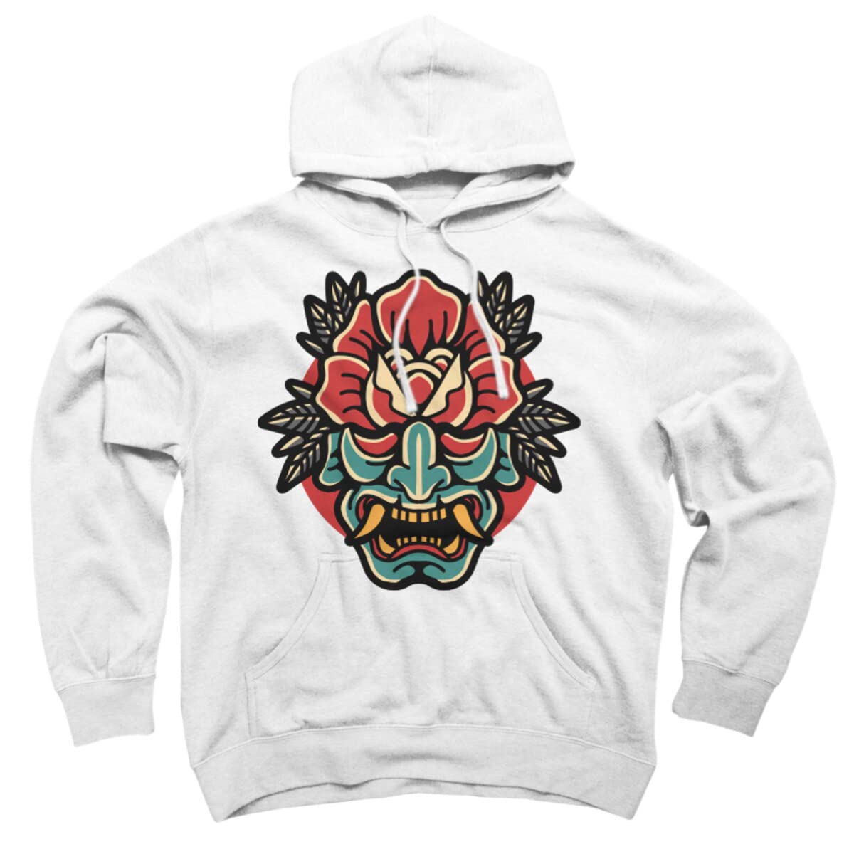 Design By Humans Unisex Oni-Rose Pullover Hoodie by Donipacoceng | Soft Cotton Streetwear for Men & Women | Perfect for Casual Outfits, Gym Wear & Loungewear
