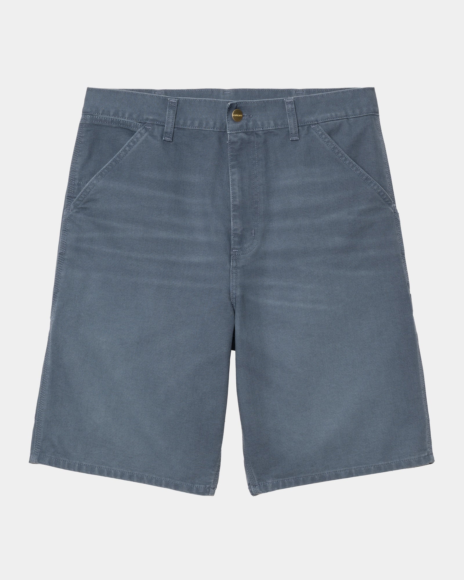 Single Knee Shorts in Stone Canvas Fabric | Dusky Blue Color | Perfect for Yoga, Running & Casual Wear