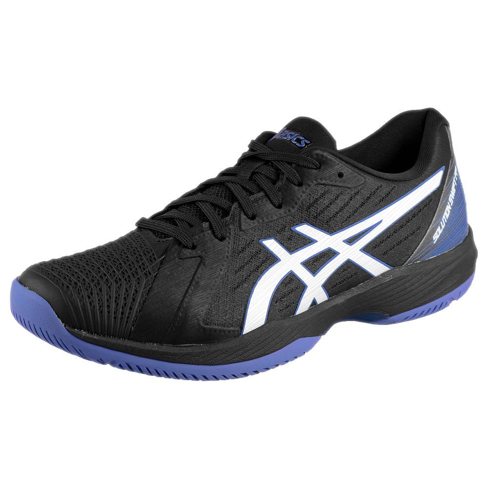 ASICS Men's Solution Swift FF Tennis Shoes - Black/Sapphire | Lightweight & Breathable for Competitive Play | Perfect for Court Sports & Training