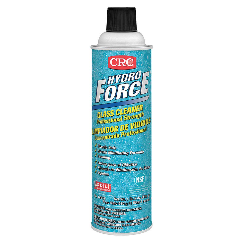 CRC Industries HYDROFORCE Glass Cleaner Aerosol Spray - Streak-Free Formula for Windows, Mirrors & Auto Glass - Perfect for Home, Office & Car Cleaning