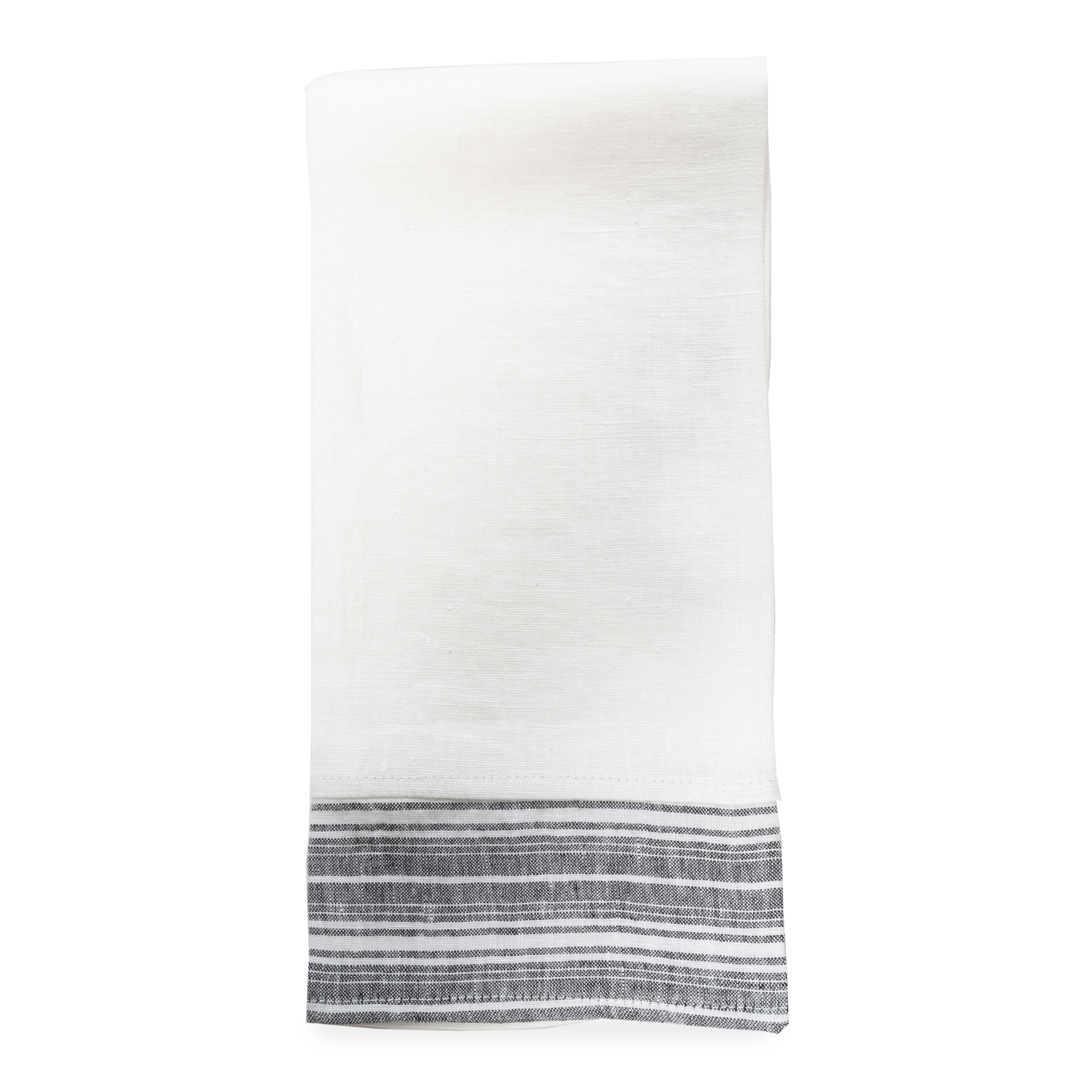 Premium Linen Border Guest Towel Set - Soft & Absorbent Bathroom Hand Towels for Home, Hotel & Spa - Elegant Decorative Towels for Guest Bathroom & Powder Room
