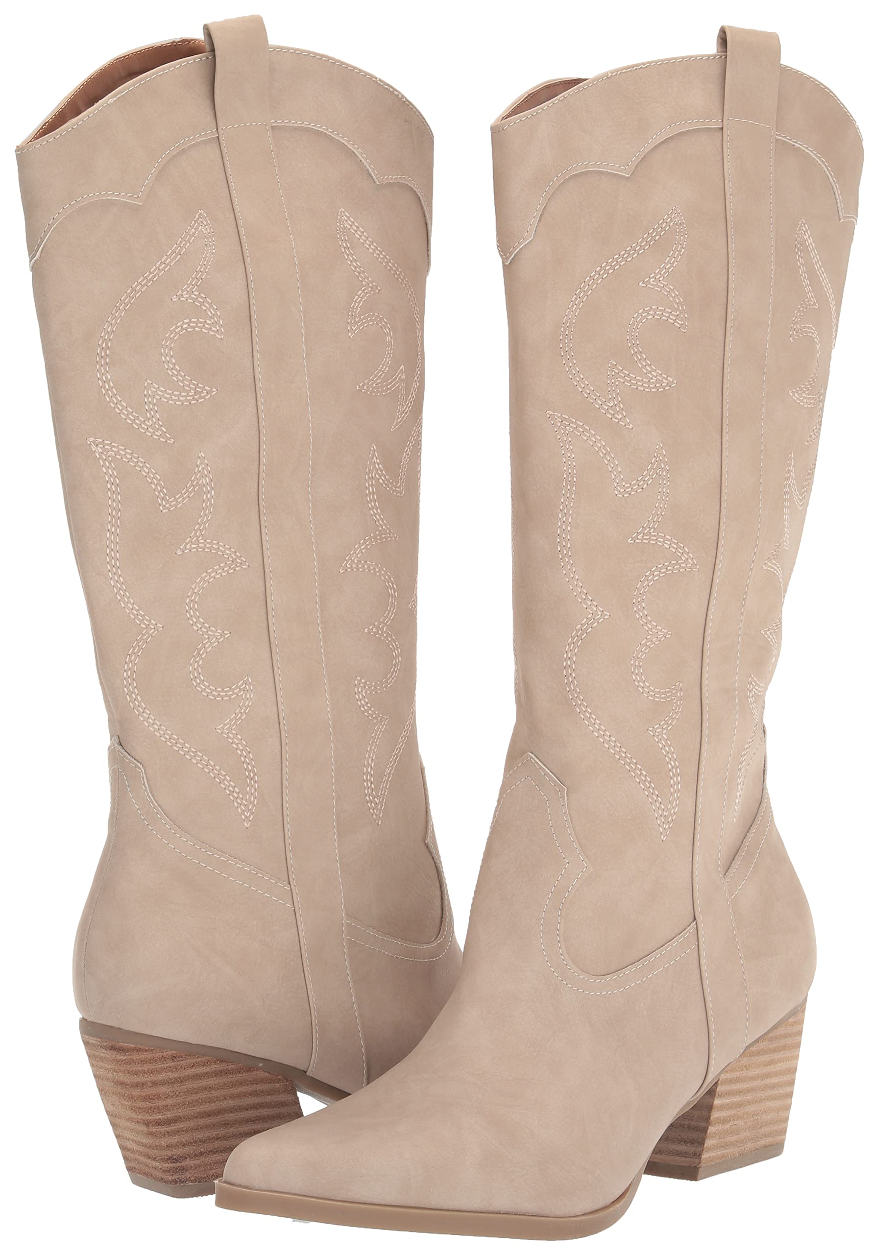 DV Dolce Vita Women's Kindred Western Boot - Stylish Cowgirl Boots for Women | Comfortable Ankle Booties for Country, Rodeo & Everyday Wear
