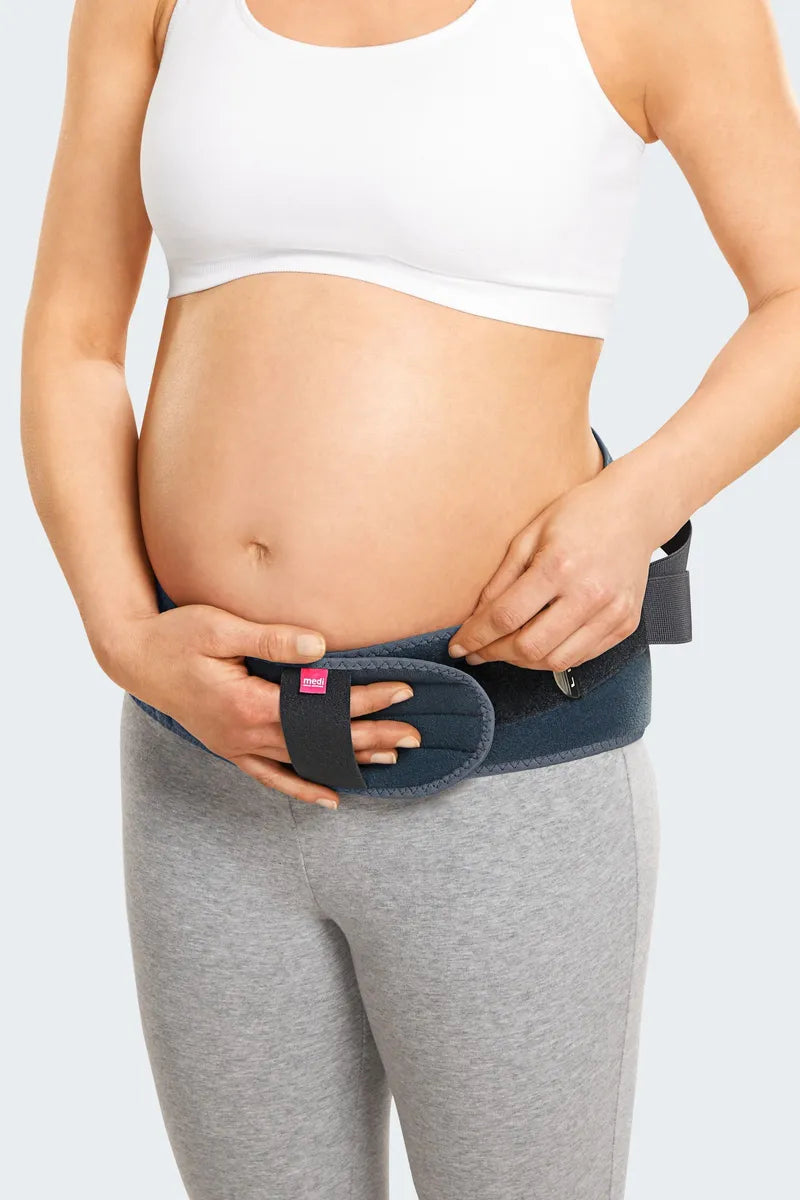Medi Lumbamed Maternity Support Belt - Lower Back Pain Relief for Pregnant Women - Comfortable Pregnancy Belly Band for All-Day Wear at Work, Home & Exercise