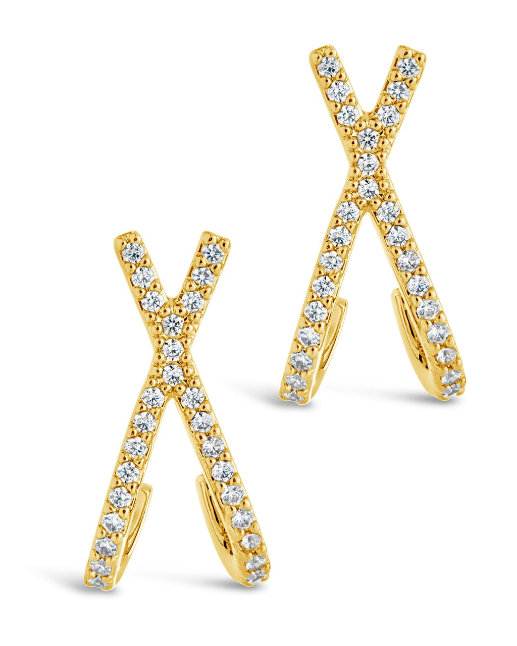 Katie CZ Cross Stud Earrings for Women - Sparkling Cubic Zirconia Religious Jewelry - Perfect for Church, Weddings & Everyday Wear