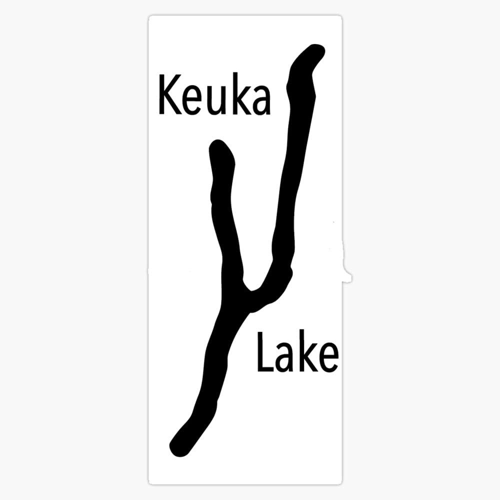 Keuka Lake Vinyl Sticker - Waterproof Bumper Sticker for Cars, Laptops & Windows - 5 Inch Decal - Perfect for Outdoor Adventures, Travel & Personalizing Your Belongings