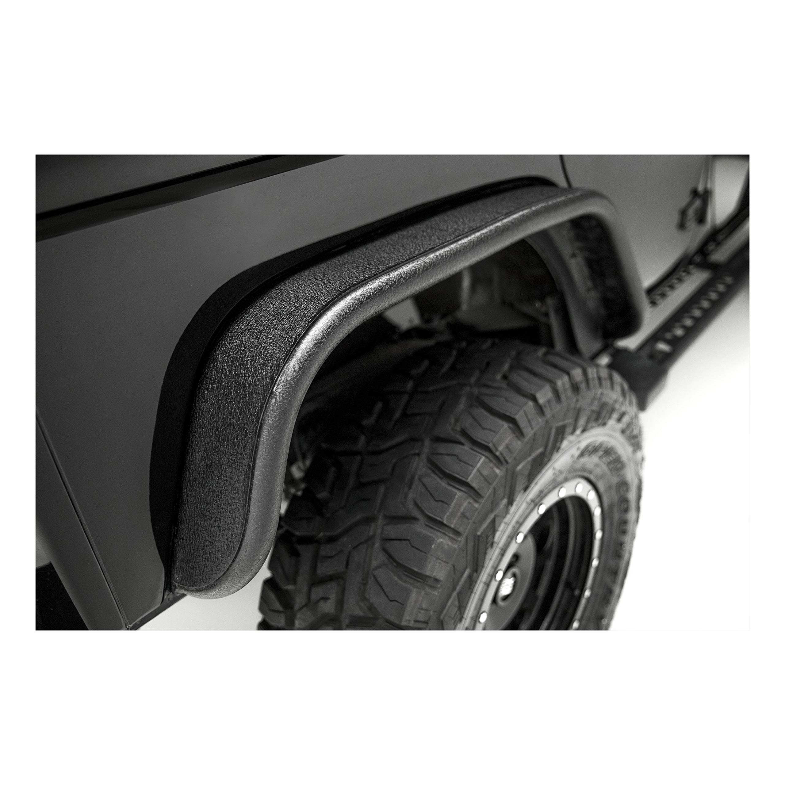 ARIES 2500201 Black Aluminum Rear Fender Flares for Jeep Wrangler JK (2007-2018) - Heavy Duty Off-Road Protection & Stylish Upgrade for Adventure & Daily Driving