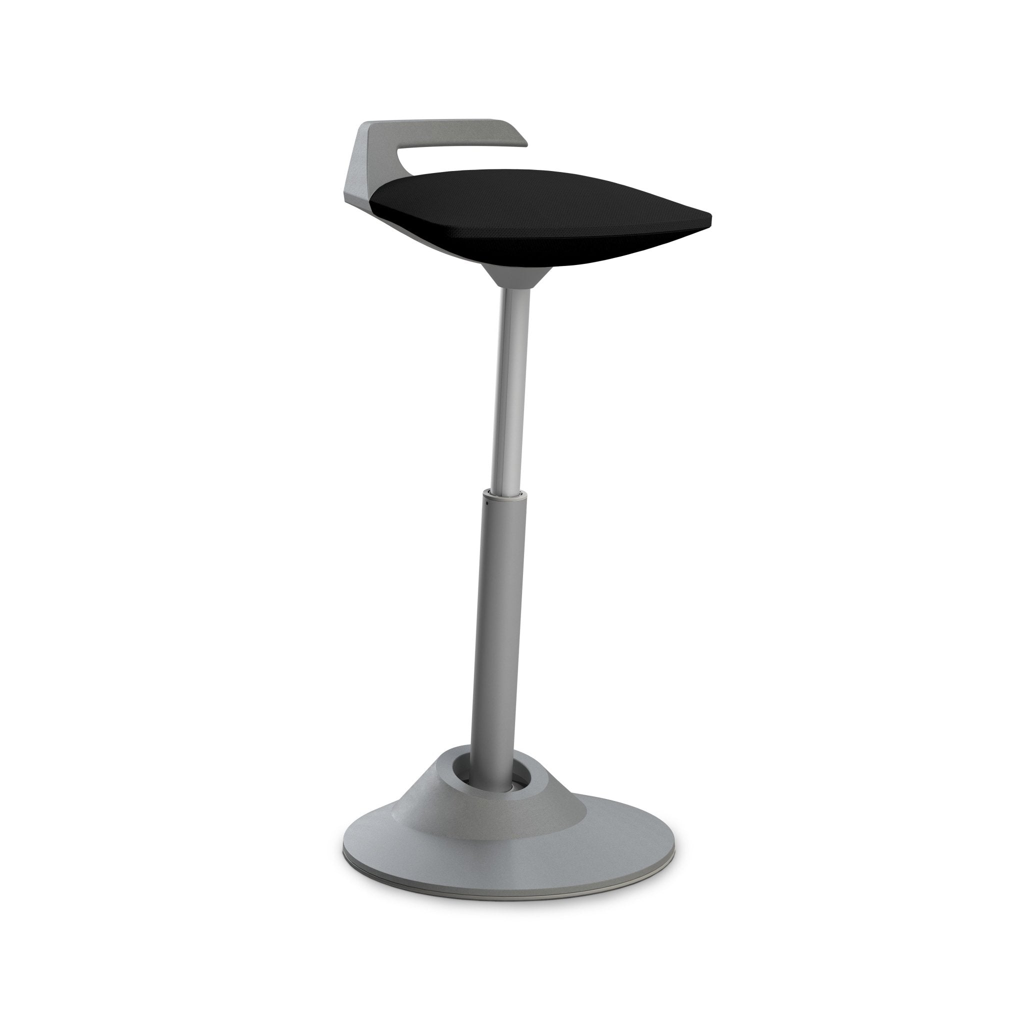Aeris Muvman Grey Office Chair - Ergonomic Mesh Back Support & Adjustable Height for Home & Office Workspace Comfort