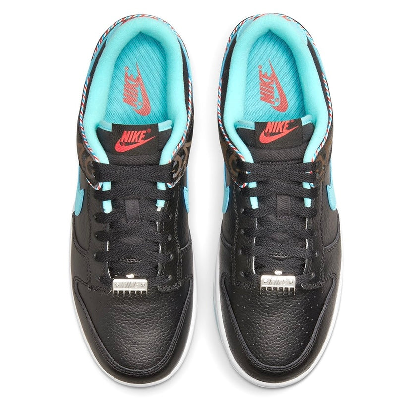 Nike Dunk Low Retro Men's Shoes - Black, Teal Blue, Vast Grey & White Colorway | Basketball Sneakers for Casual Wear & Street Style Fashion