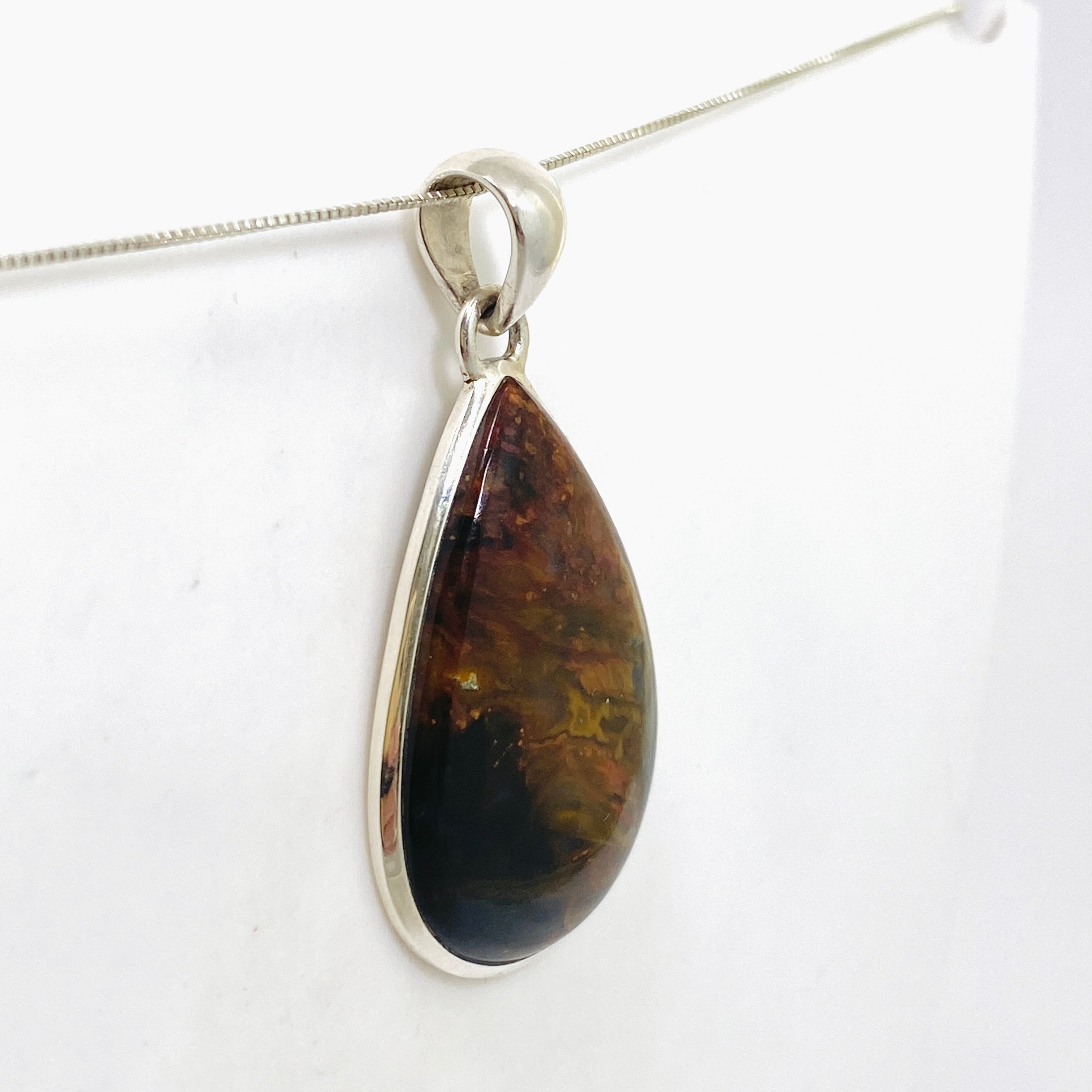Natural Pietersite Teardrop Cabochon Pendant - Handmade Jewelry PPGJ1062 for Women, Gift for Her, Healing Crystal Necklace - Perfect for Meditation, Yoga & Spiritual Healing