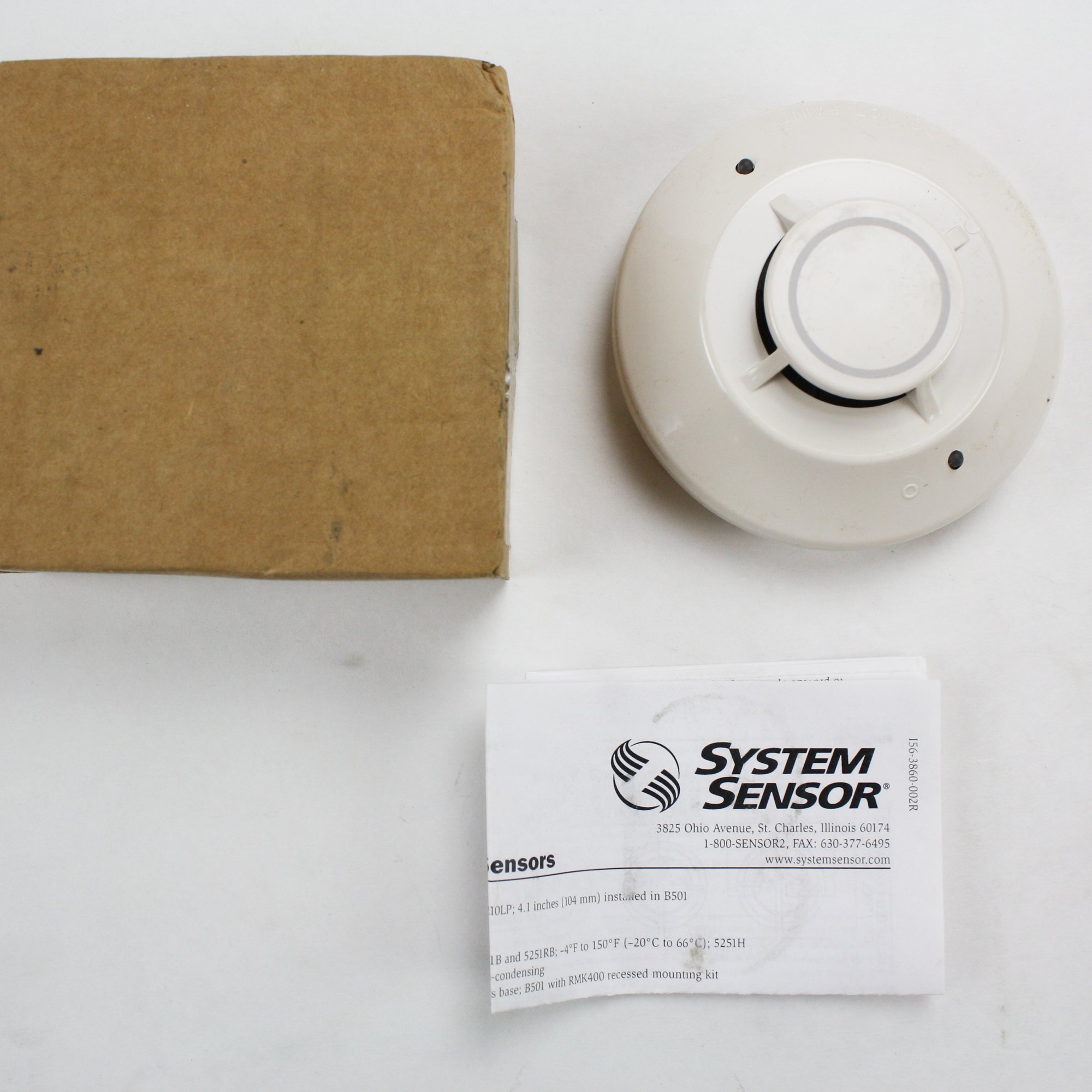 System Sensor 5251RB Rate-of-Rise Thermal Heat Detector - Fire Alarm System Sensor for Home & Commercial Safety - Ideal for Kitchens, Garages, and Industrial Areas
