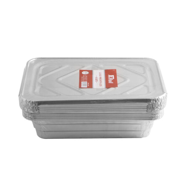 2.25 Pound Aluminum Pans with Foil Lids - 10 Sets of Disposable Baking Trays for Cooking, Roasting & Meal Prep - Perfect for Parties, BBQs & Food Storage