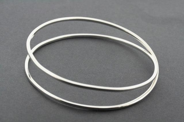 Eternity Bangle Bracelet for Women - Sterling Silver 925 Adjustable Elegant Jewelry Gift for Anniversary, Wedding, Birthday - Perfect for Everyday Wear & Special Occasions