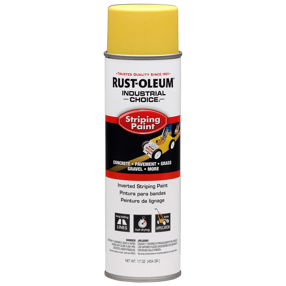 Rustoleum Inverted Striping Paint Yellow - High Visibility Road Marking Paint for Parking Lots, Driveways & Safety Zones