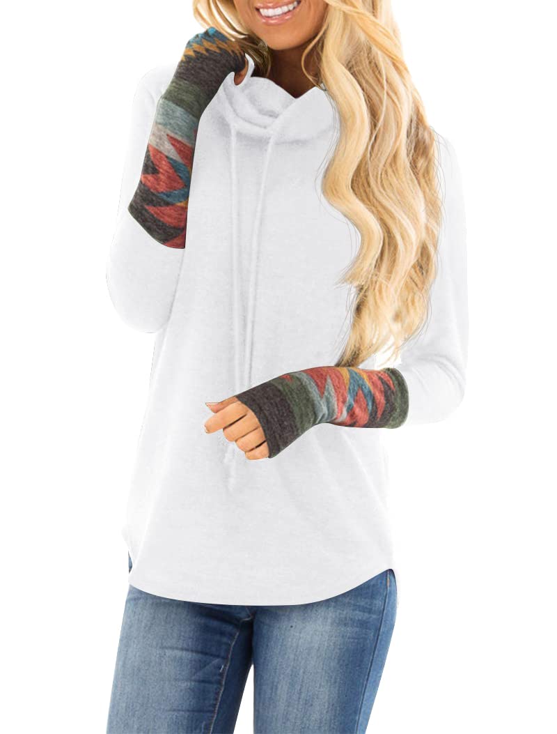 PrinStory Women's Long Sleeve Color Block Pullover Hoodie - Casual Sweatshirt for Fall 2023 | Cozy Loungewear, Streetwear Fashion & Autumn Outfits