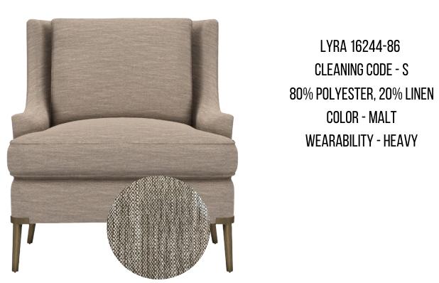 Lyric Accent Chair - Modern Upholstered Lounge Chair for Living Room, Bedroom & Office - Comfortable Reading Chair with Wooden Legs - Perfect for Relaxing, Reading & Home Decor