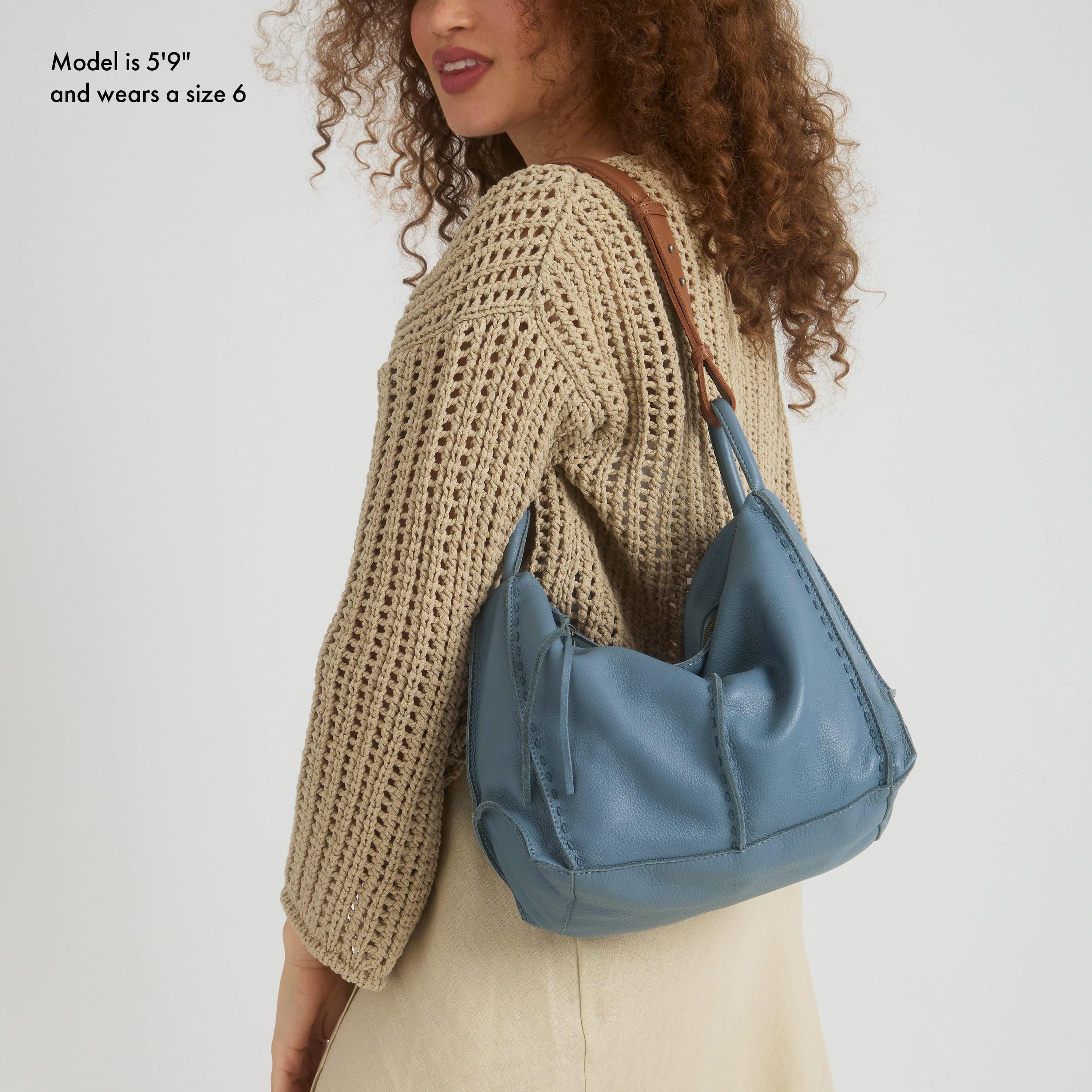 Los Feliz Hobo Leather Handbag - Premium Genuine Leather Tote Bag for Women - Stylish & Durable Maritime Design - Perfect for Work, Travel & Everyday Use