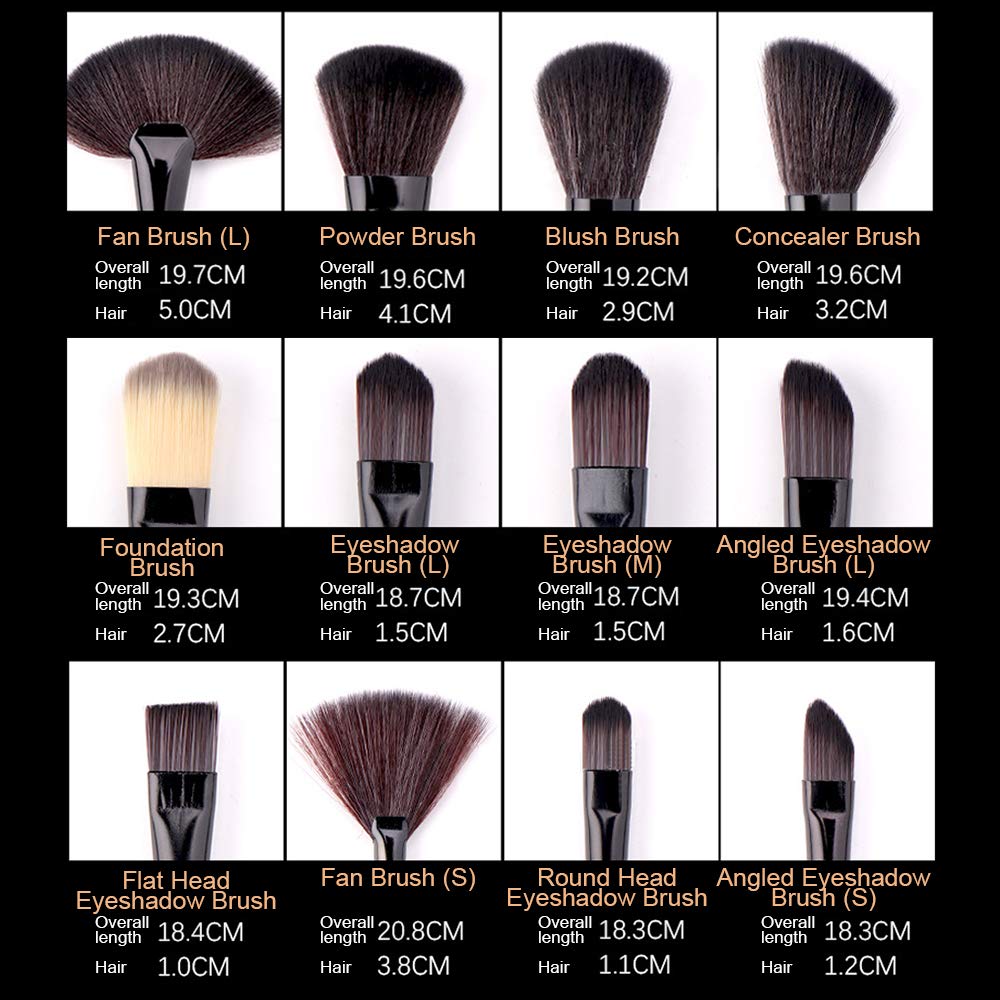 32-Piece Professional Makeup Brush Set for Foundation, Liquid, Cream, Powder, Eyeshadow & Blush - Includes Concealer Brushes & Portable Storage Bag | Perfect for Travel, Home & Professional Makeup Artists