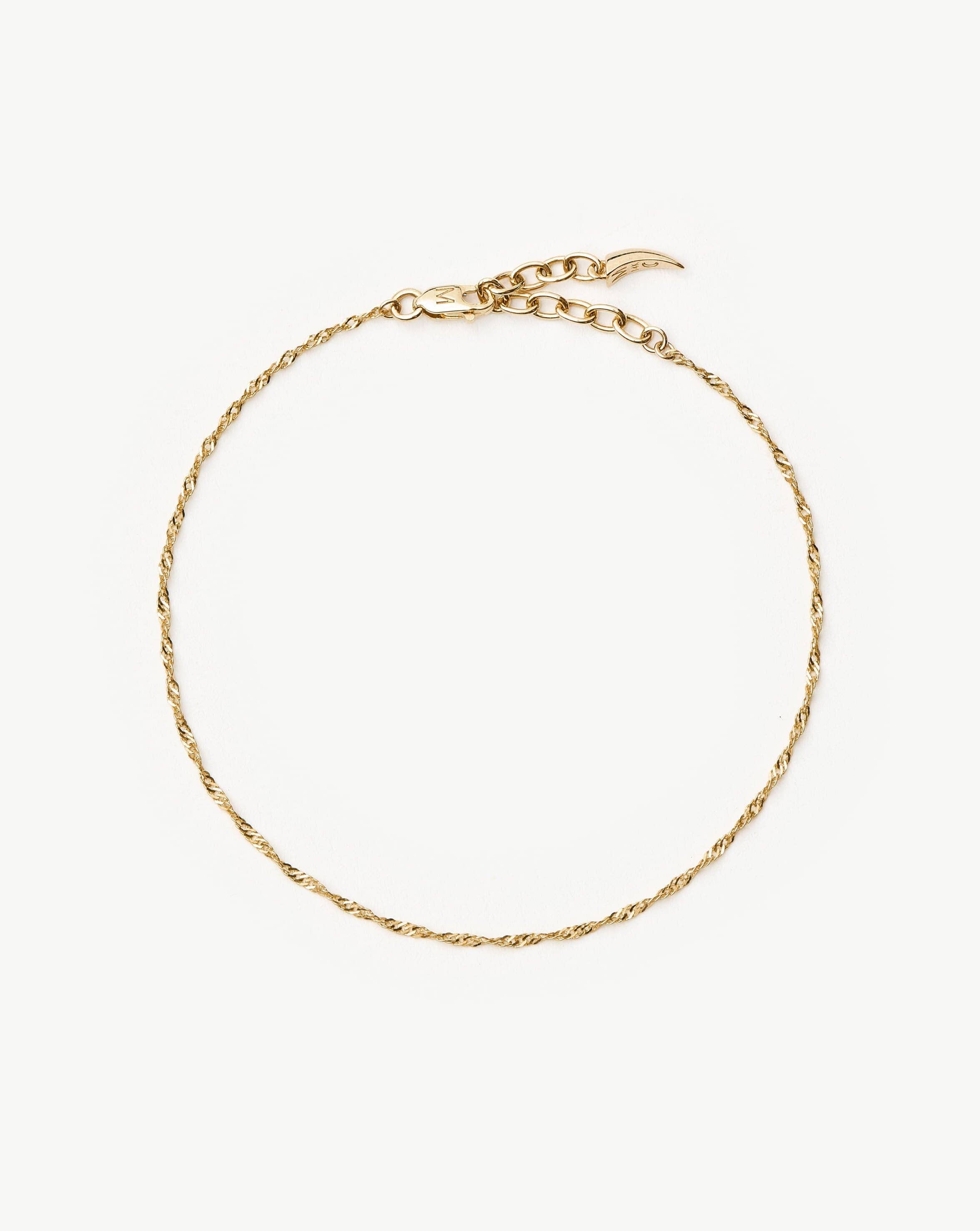 14K Solid Gold Twisted Chain Bracelet for Women - Elegant & Durable Jewelry Gift for Birthday, Anniversary & Special Occasions